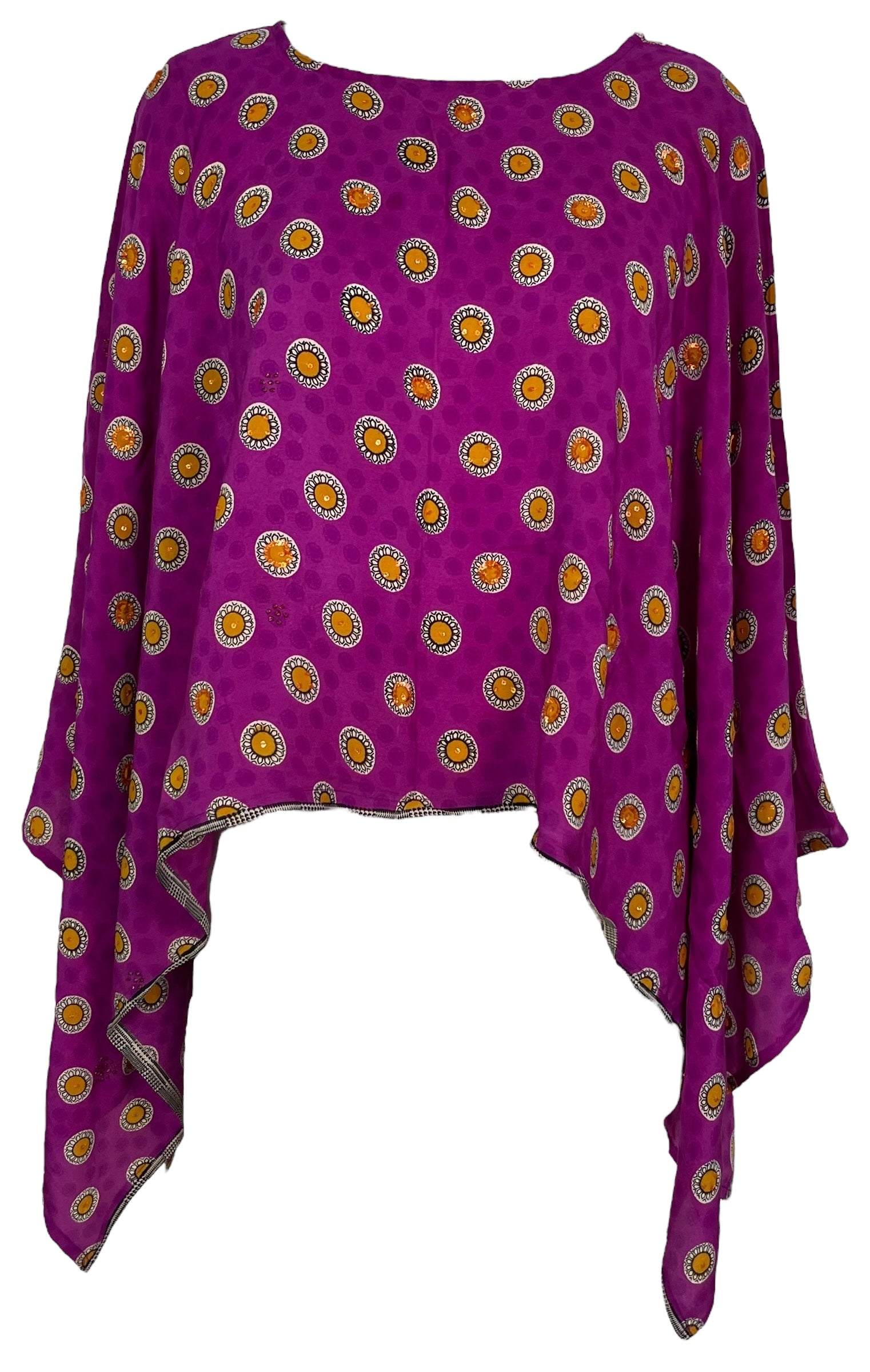 PRC6976 Avatar Pure Silk Capelet Poncho