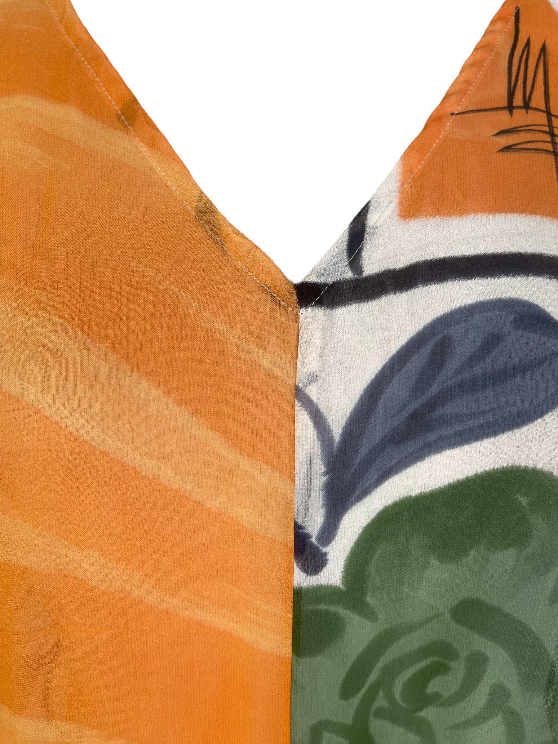 PRG7563 Sheer Avatar Pure Silk Waterfall Top