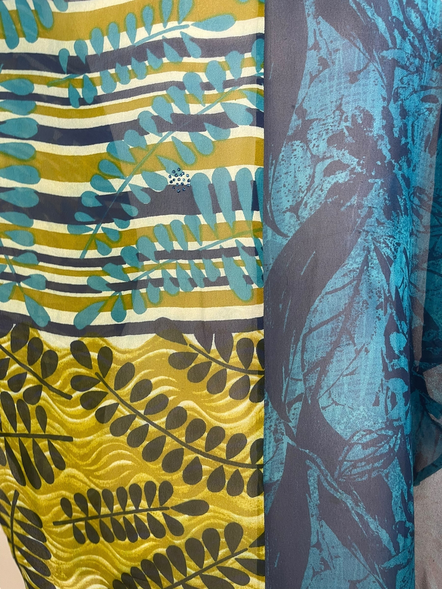 PRG8124 Sheer Avatar Pure Silk Waterfall Top