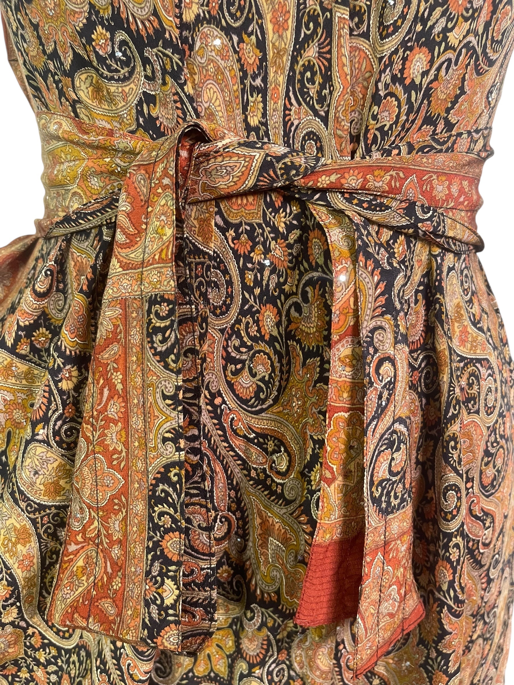 PRC8833 Avatar Pure Silk Maxi Dress with Belt
