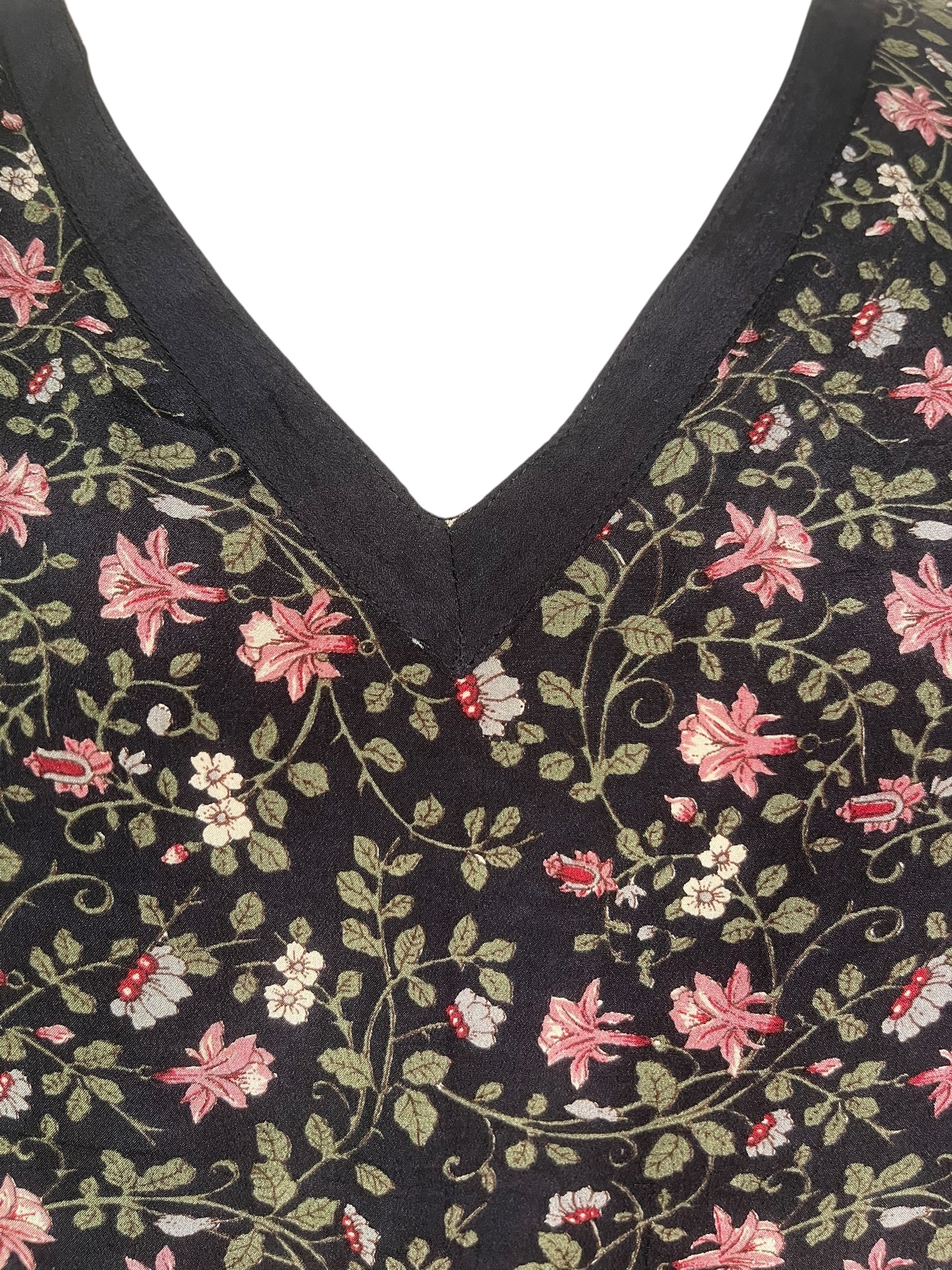 PRC7813 Avatar Pure Silk Short Kaftan Tunic with Slits