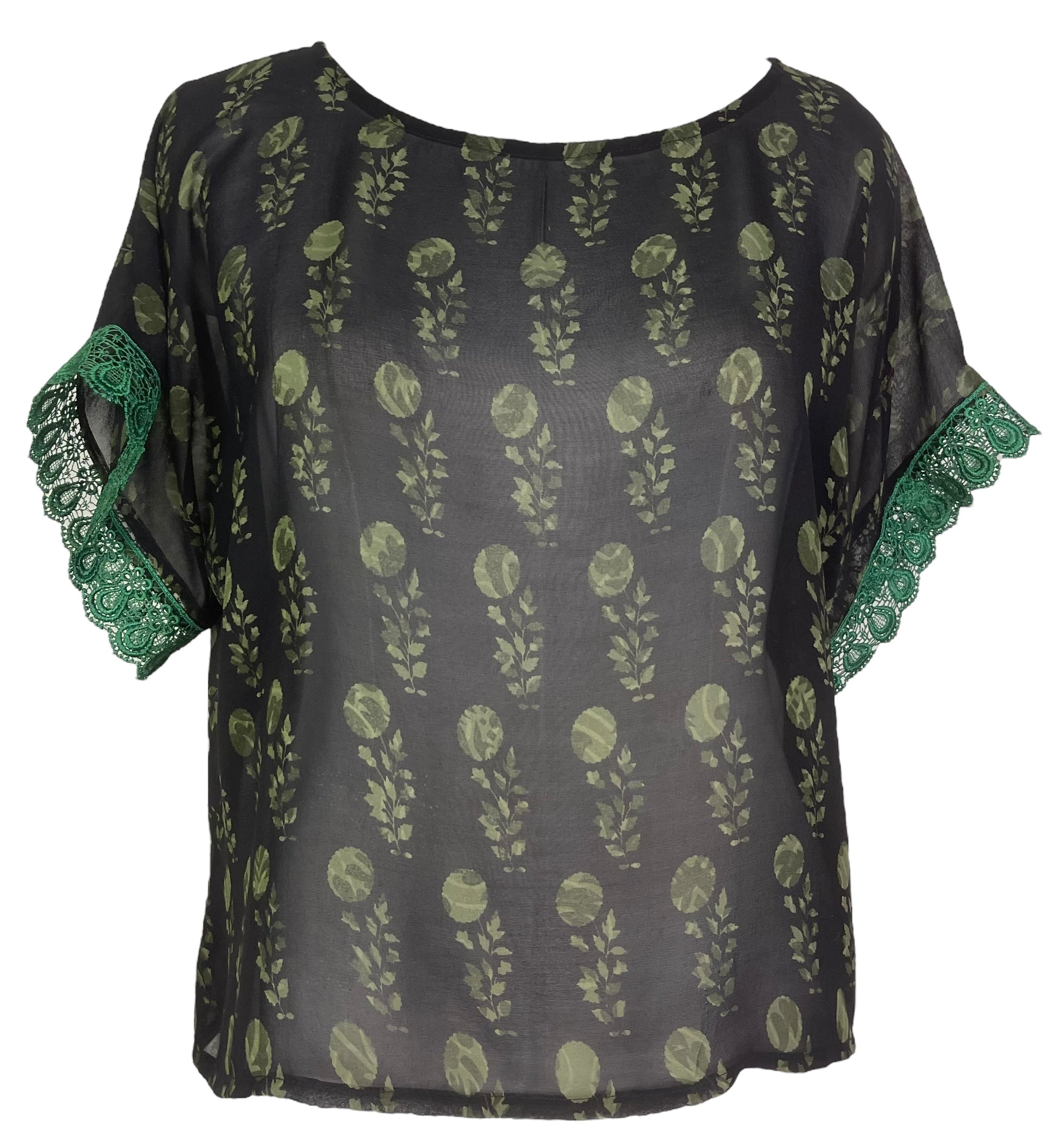 PRG7959 Sheer Avatar Pure Silk Boxy Top