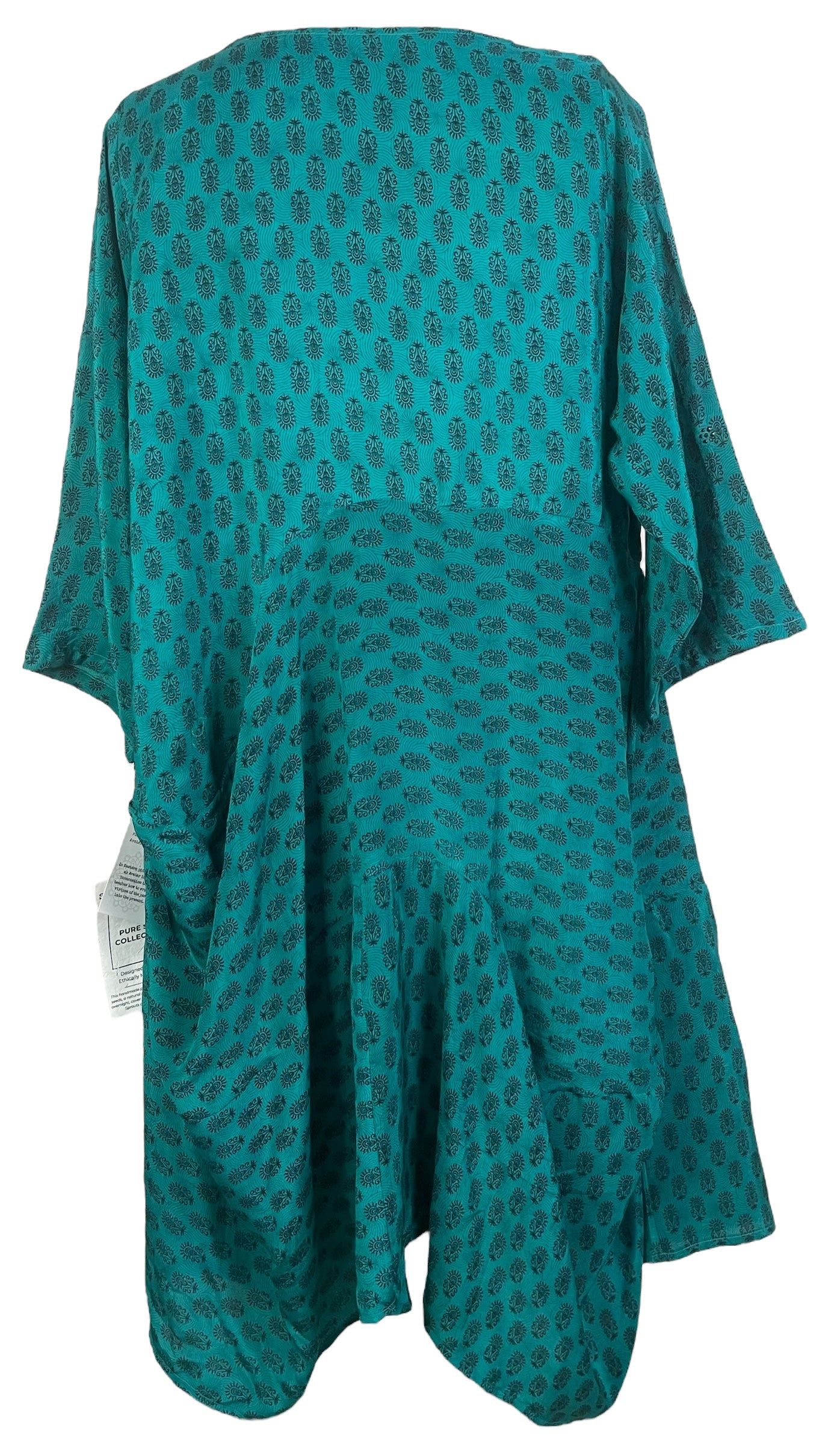 PRC7971 Avatar Pure Silk Sculptural Long Tunic Dress