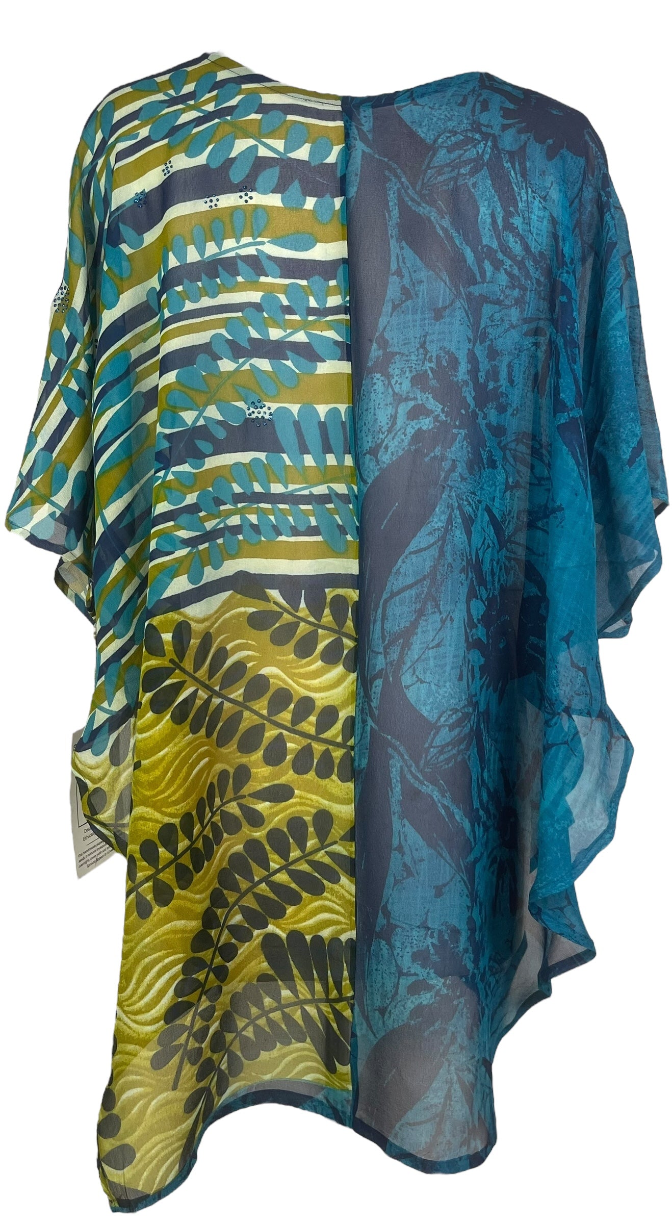 PRG8124 Sheer Avatar Pure Silk Waterfall Top