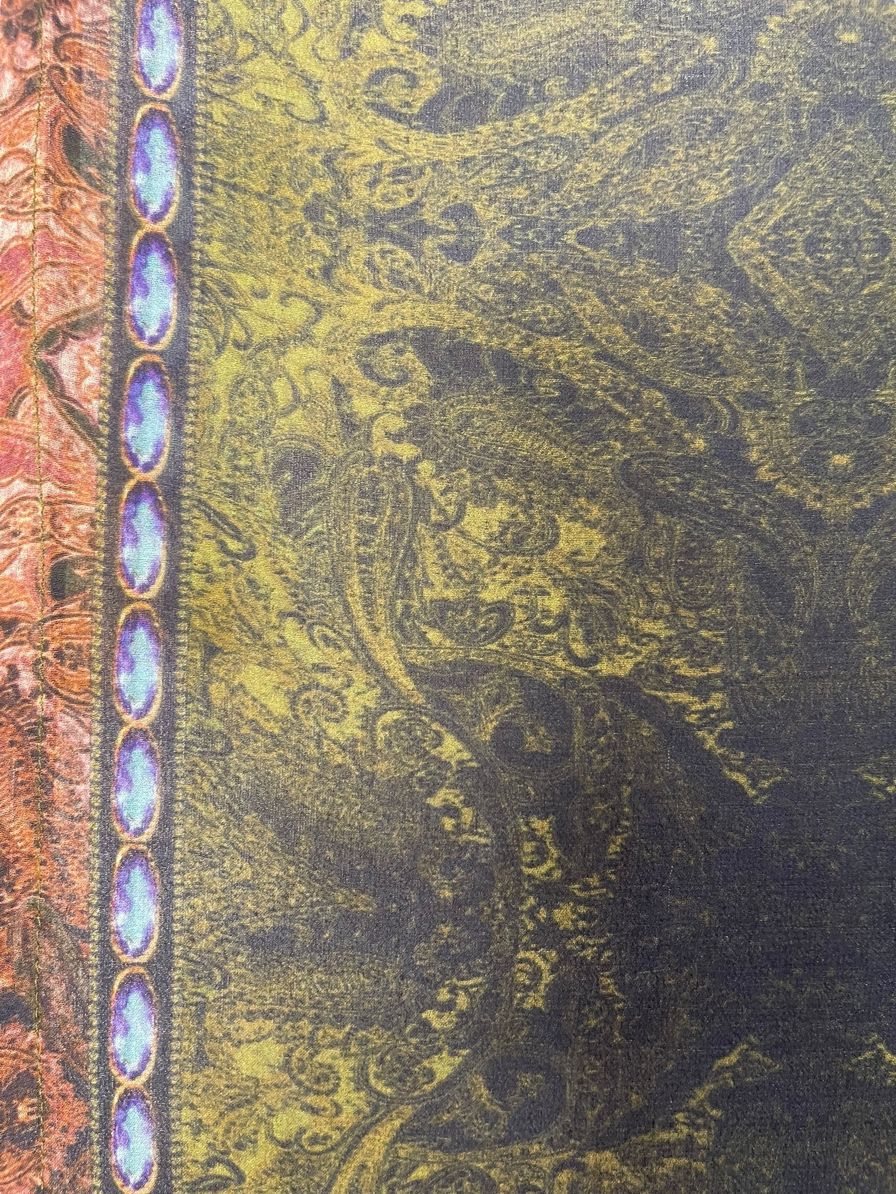 PRG7652 Sheer Avatar Long Pure Silk Kimono Sleeved Duster with Belt