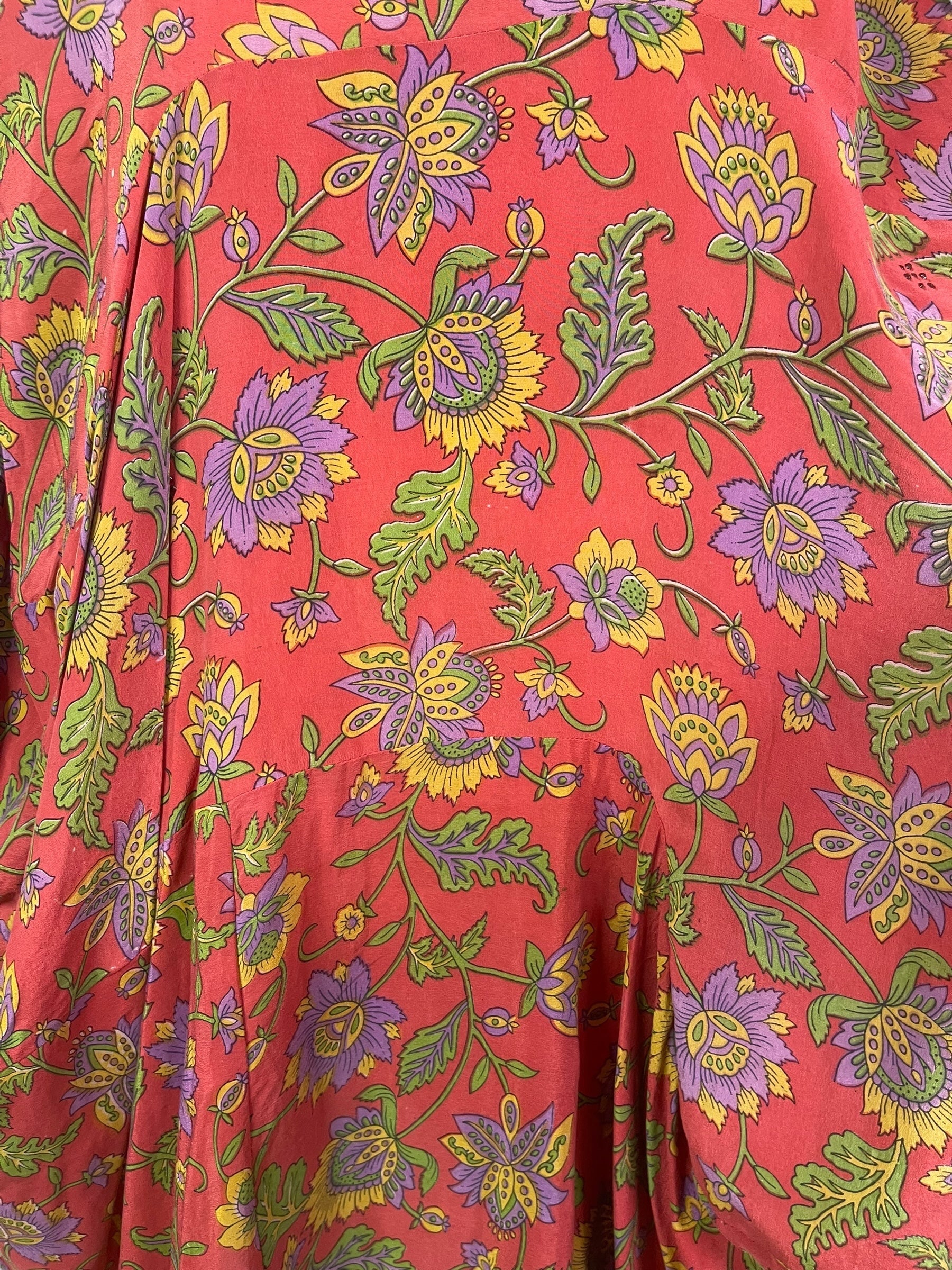 PRC7911 Avatar Pure Silk Sculptural Long Tunic Dress