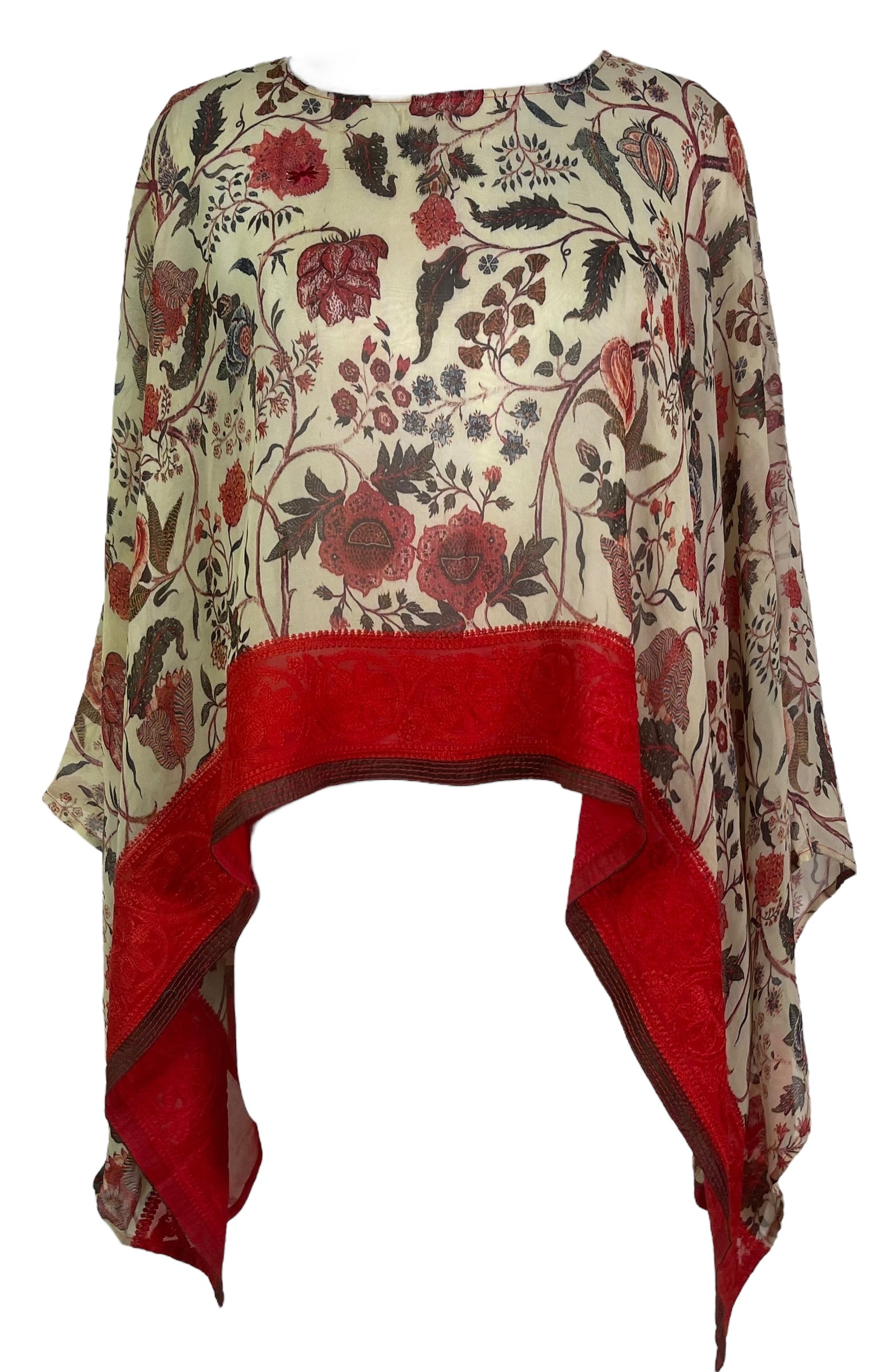 PREVIEW PRG8035A Sheer Pure Silk Wabi Sabi Capelet Poncho by DECEMBER2025 – Handmade ethical Poncho from sariKNOTsari using upcycled silk. Designed in Canada for travel and slow fashion, loved from Toronto to LA to Sydney.