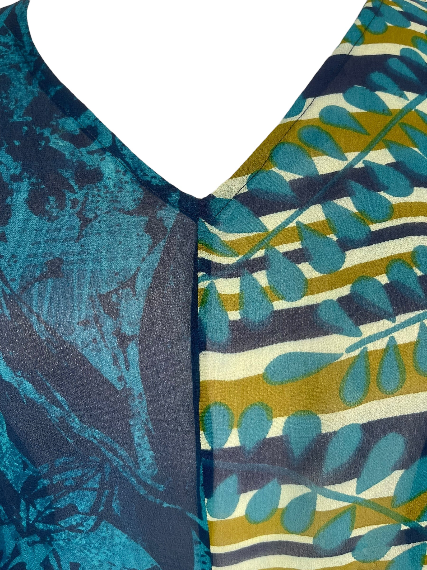 PRG8124 Sheer Avatar Pure Silk Waterfall Top