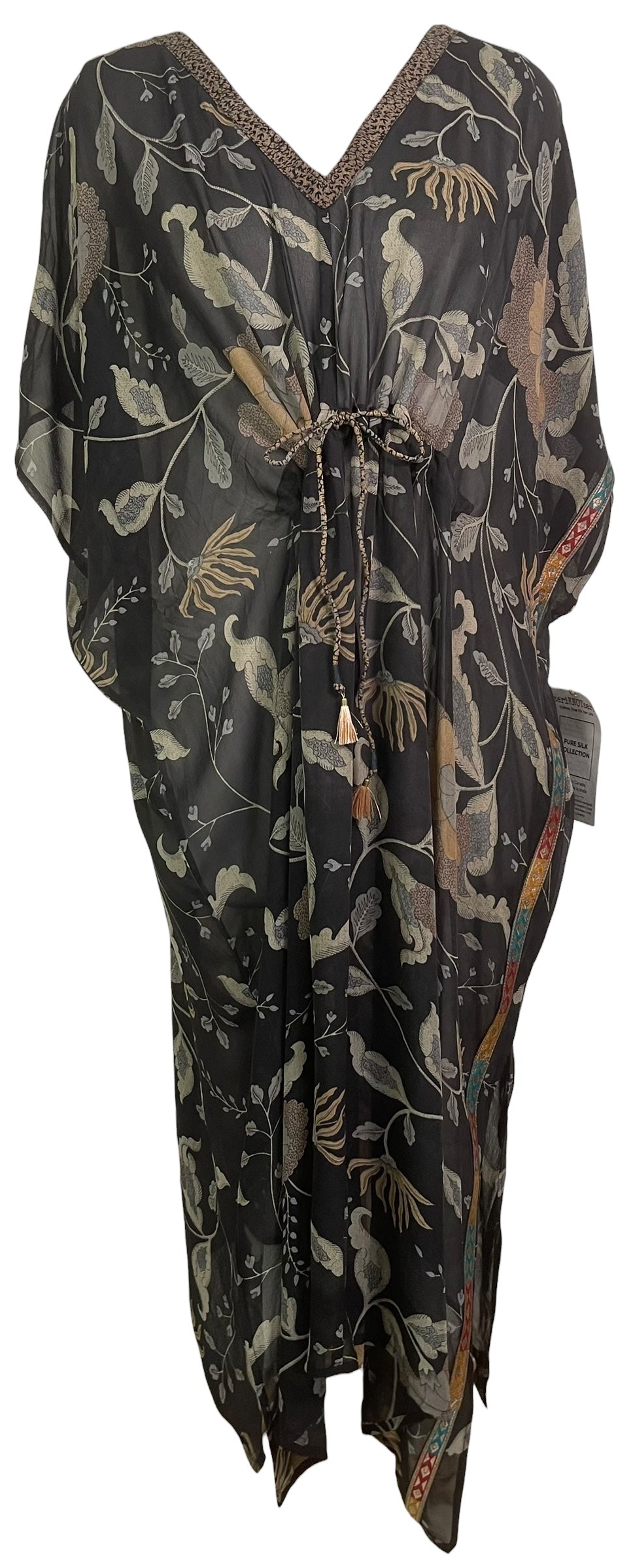 PRG8865 Sheer Avatar Pure Silk Maxi Kaftan