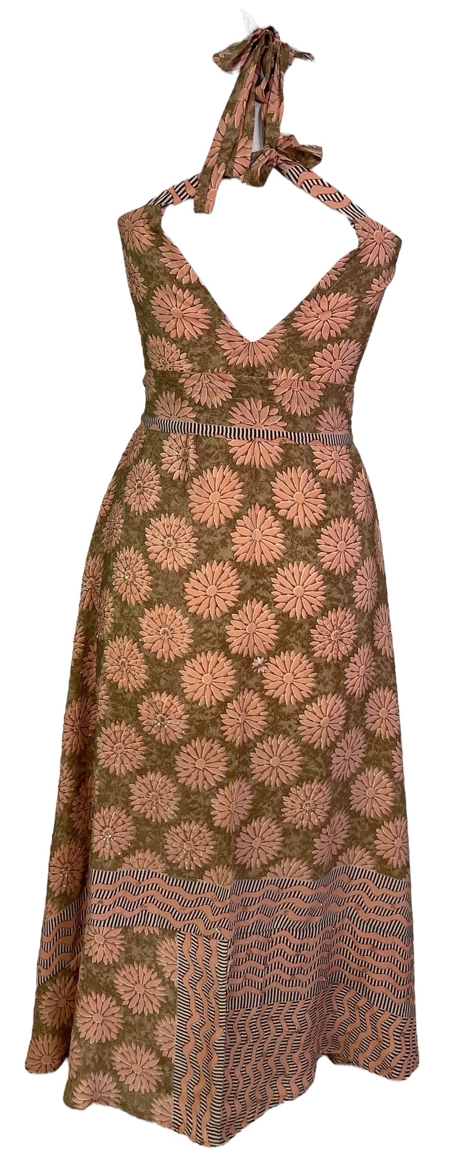 PRC7250 Wabi Sabi Pure Silk Maxi Dress with Belt