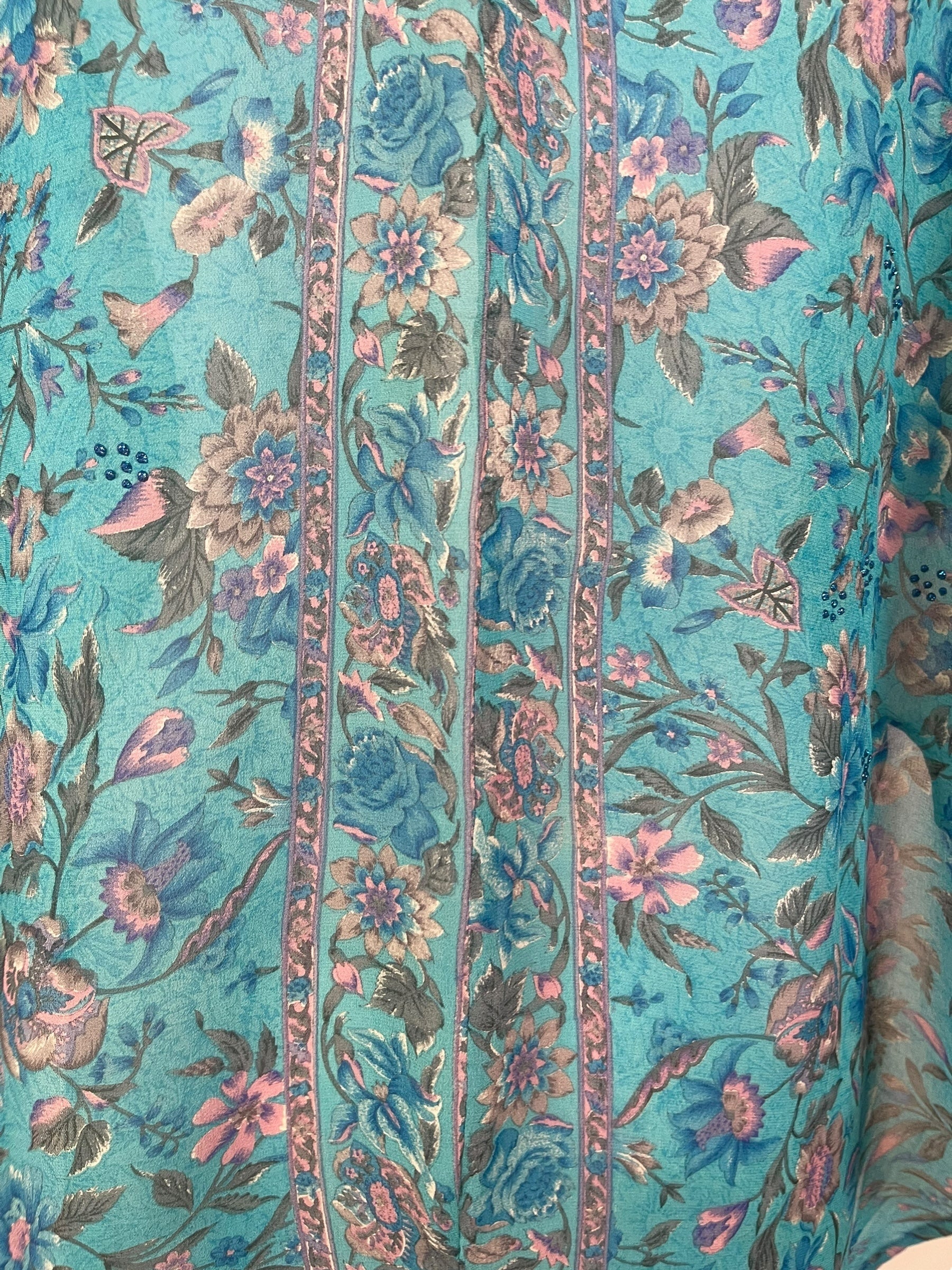 PRG7589 Sheer Avatar Pure Silk Waterfall Top