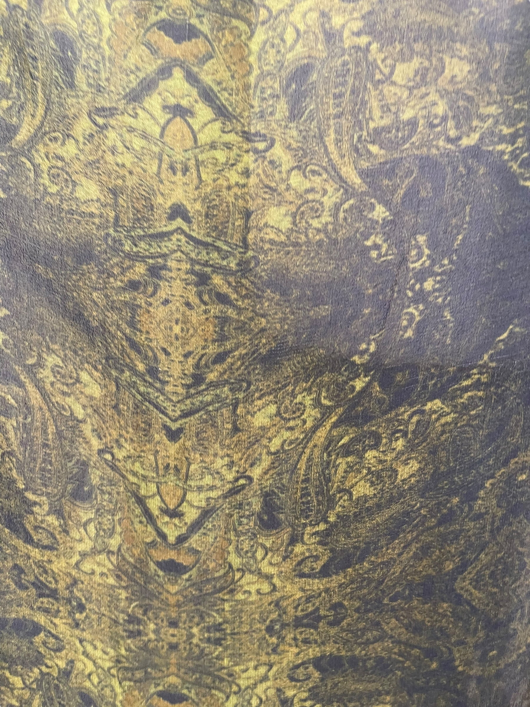 PRG7652 Sheer Avatar Long Pure Silk Kimono Sleeved Duster with Belt