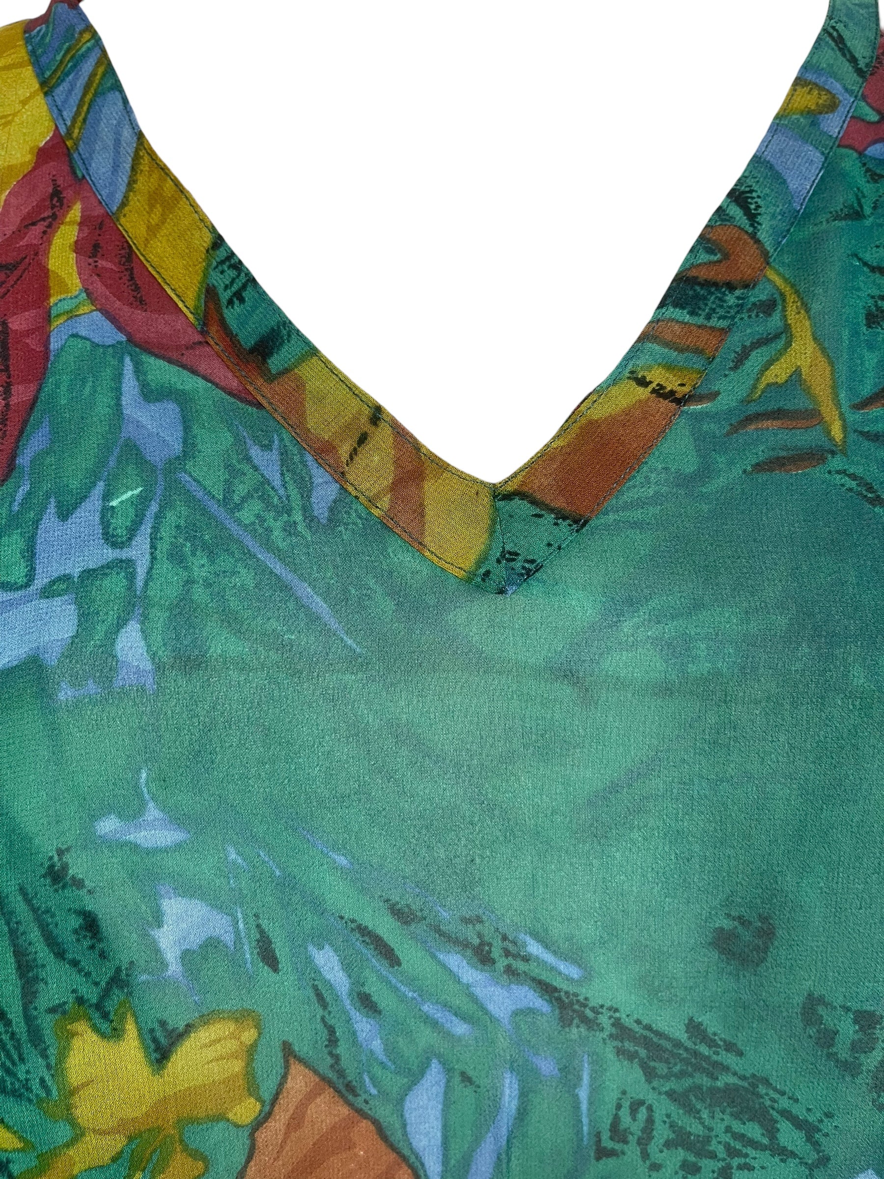 PRG8437 Sheer Wabi Sabi Pure Silk Long Tunic with Side Ties