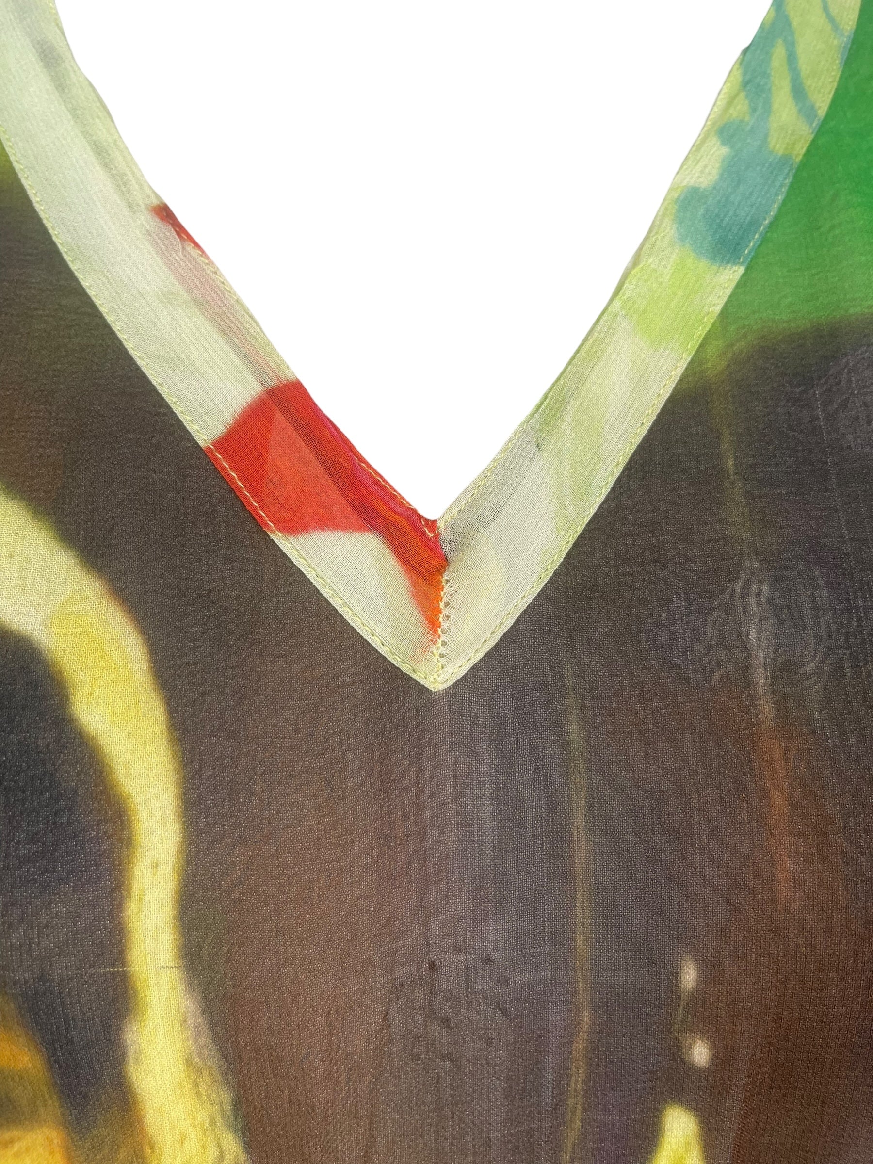 PREVIEW PRG7486 Sheer Wabi Sabi Pure Silk Short Kaftan Tunic With Slits