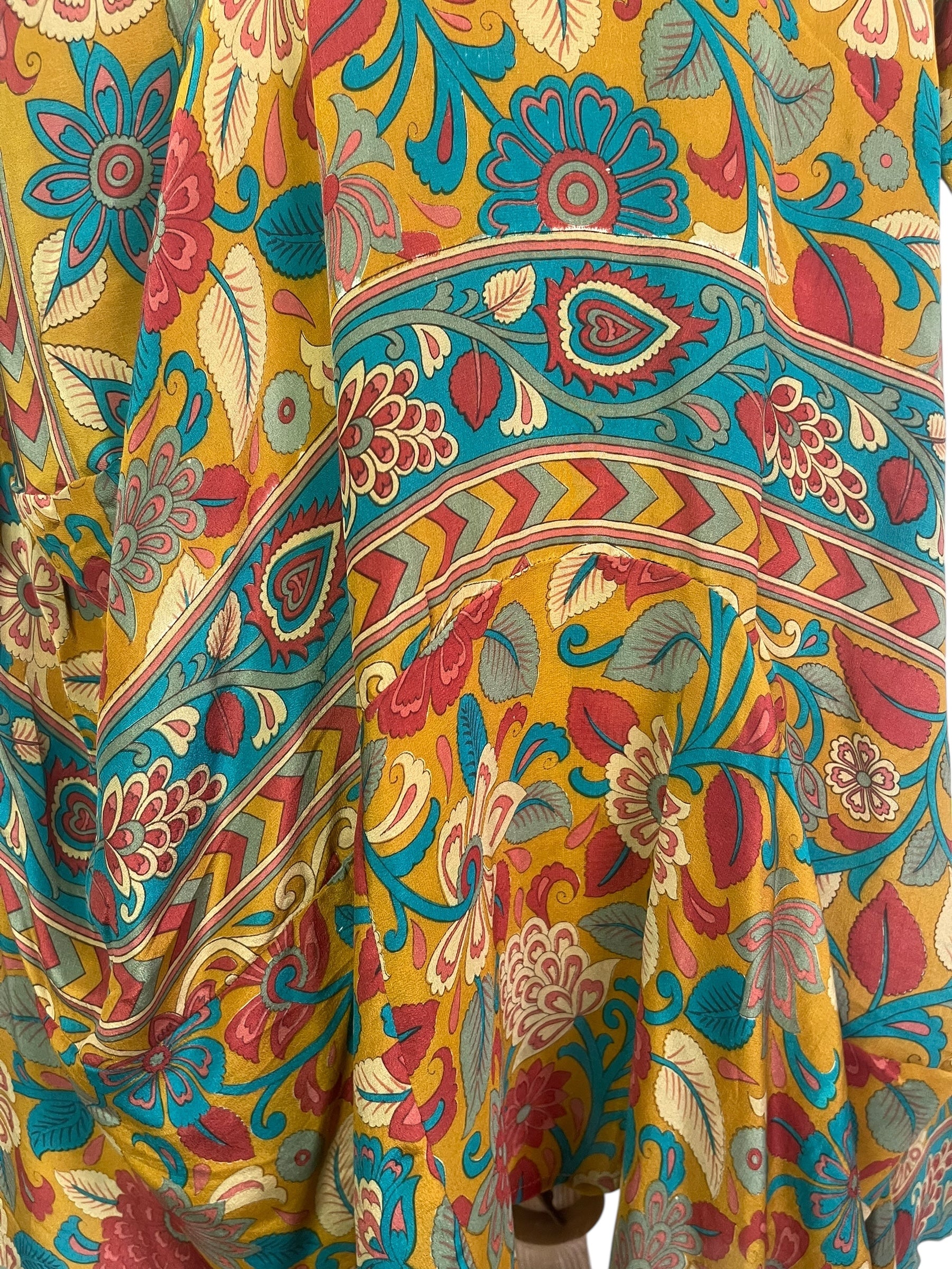 PRC8445 Wabi Sabi Sculptural Silk Long Tunic Dress