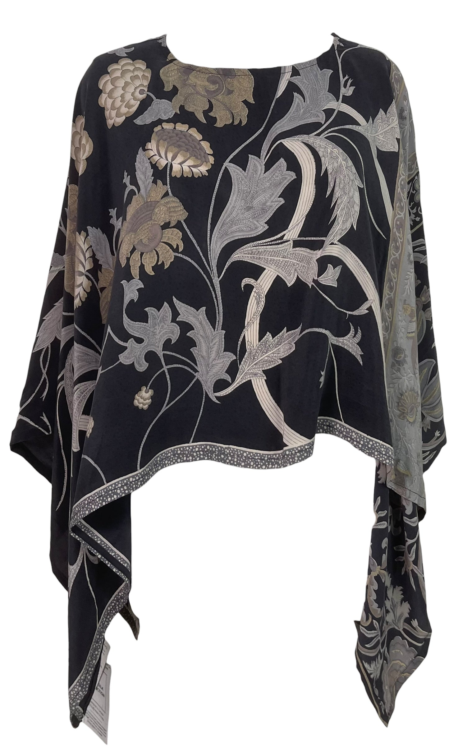 PREVIEW PRC8684 Avatar Pure Silk Capelet Poncho by MARCH2026 – Handmade ethical Poncho from sariKNOTsari using upcycled silk. Designed in Canada for travel and slow fashion, loved from Toronto to LA to Sydney.
