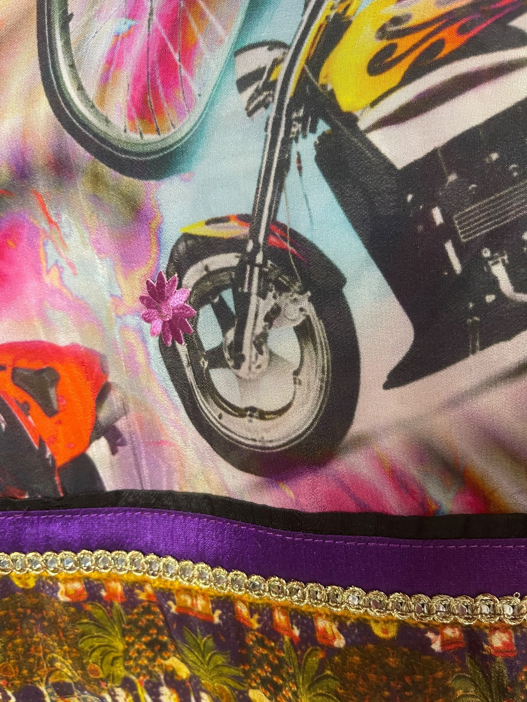 PREVIEW PRG8629 Sheer Avatar Pure Silk Versatile Vest by MARCH2026 – Handmade ethical Vest from sariKNOTsari using upcycled silk. Designed in Canada for travel and slow fashion, loved from Toronto to LA to Sydney. Featuring Zsiska, Bryn Walker and Artisan Leather coats by Rejean Pepin, Pepin designs