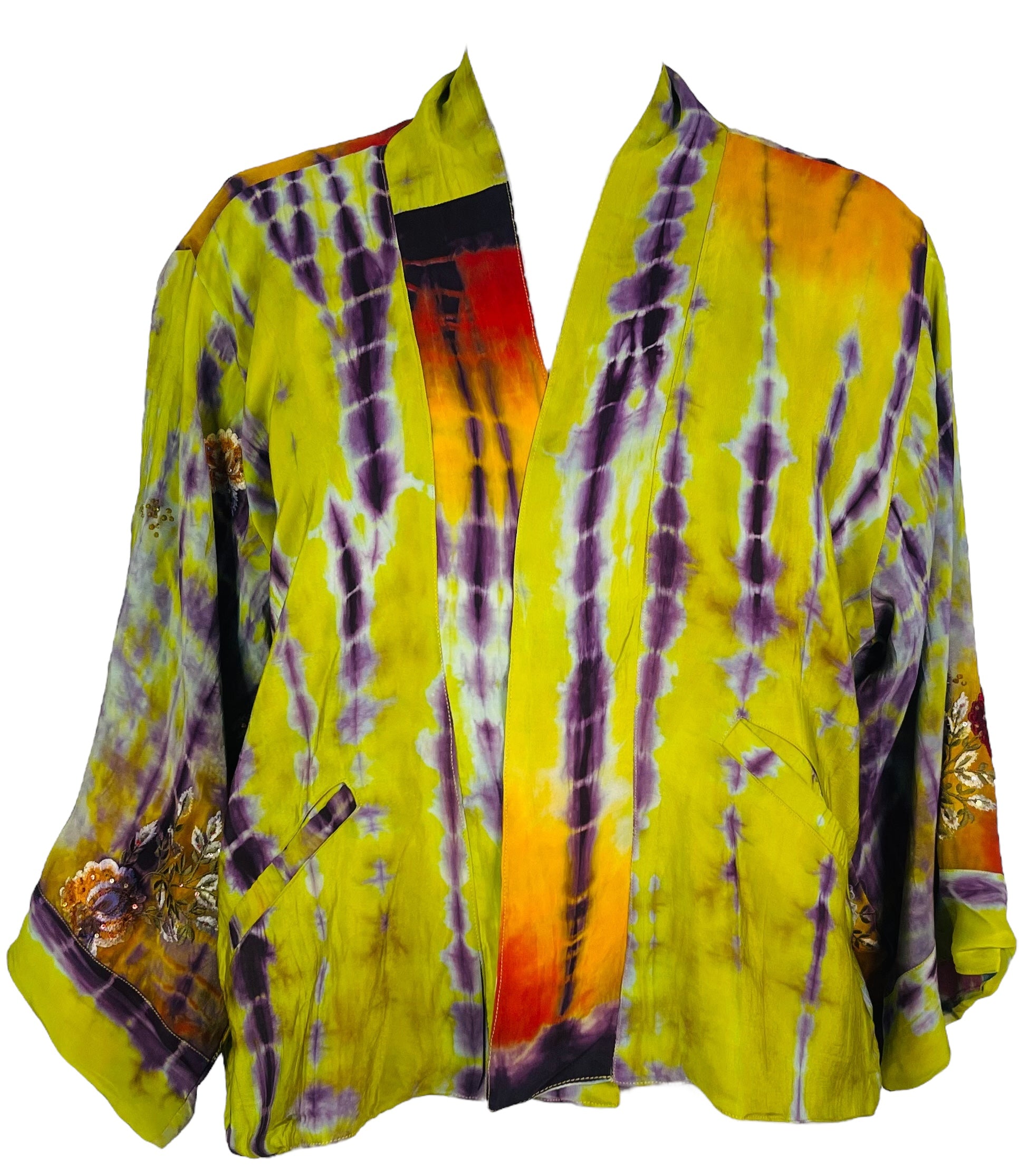 REVOLUTIONHER PRC7391 Avatar Reversible Pure Silk Jiva Jacket
