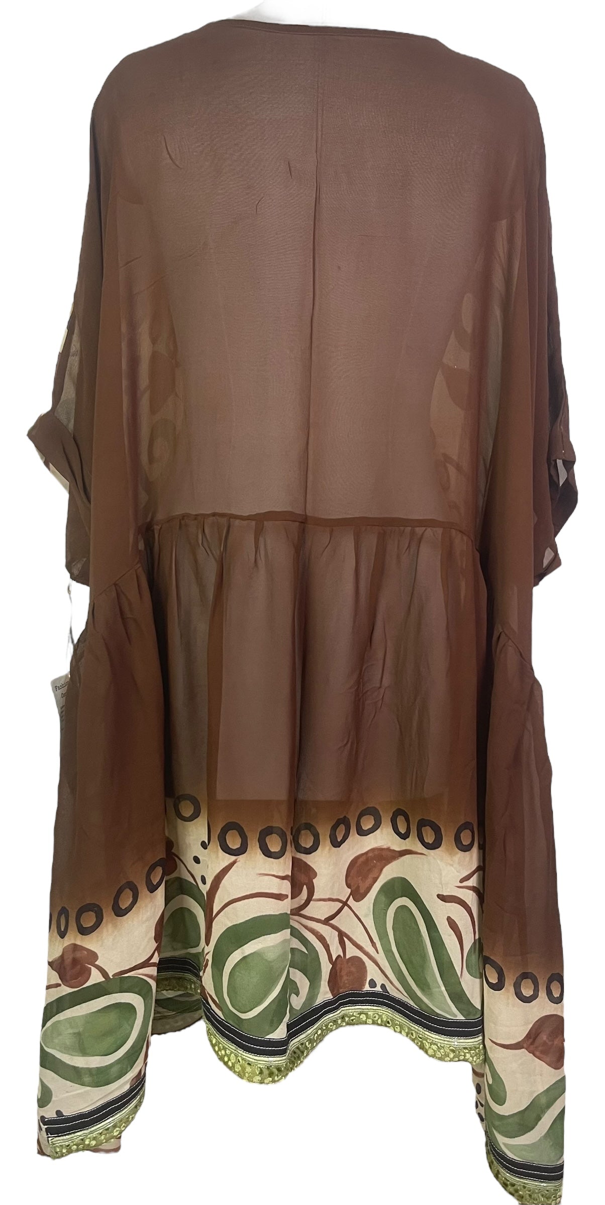 PRG8163 Sheer Wabi Sabi Pure Silk Boxy Babydoll Dress