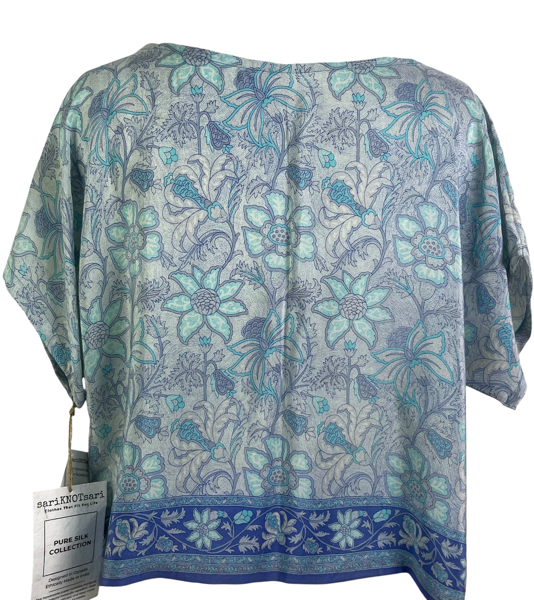 PREVIEW PRC8459 Avatar Pure Silk Boxy Top by MARCH2026 – Handmade ethical Boxy Top from sariKNOTsari using upcycled silk. Designed in Canada for travel and slow fashion, loved from Toronto to LA to Sydney.