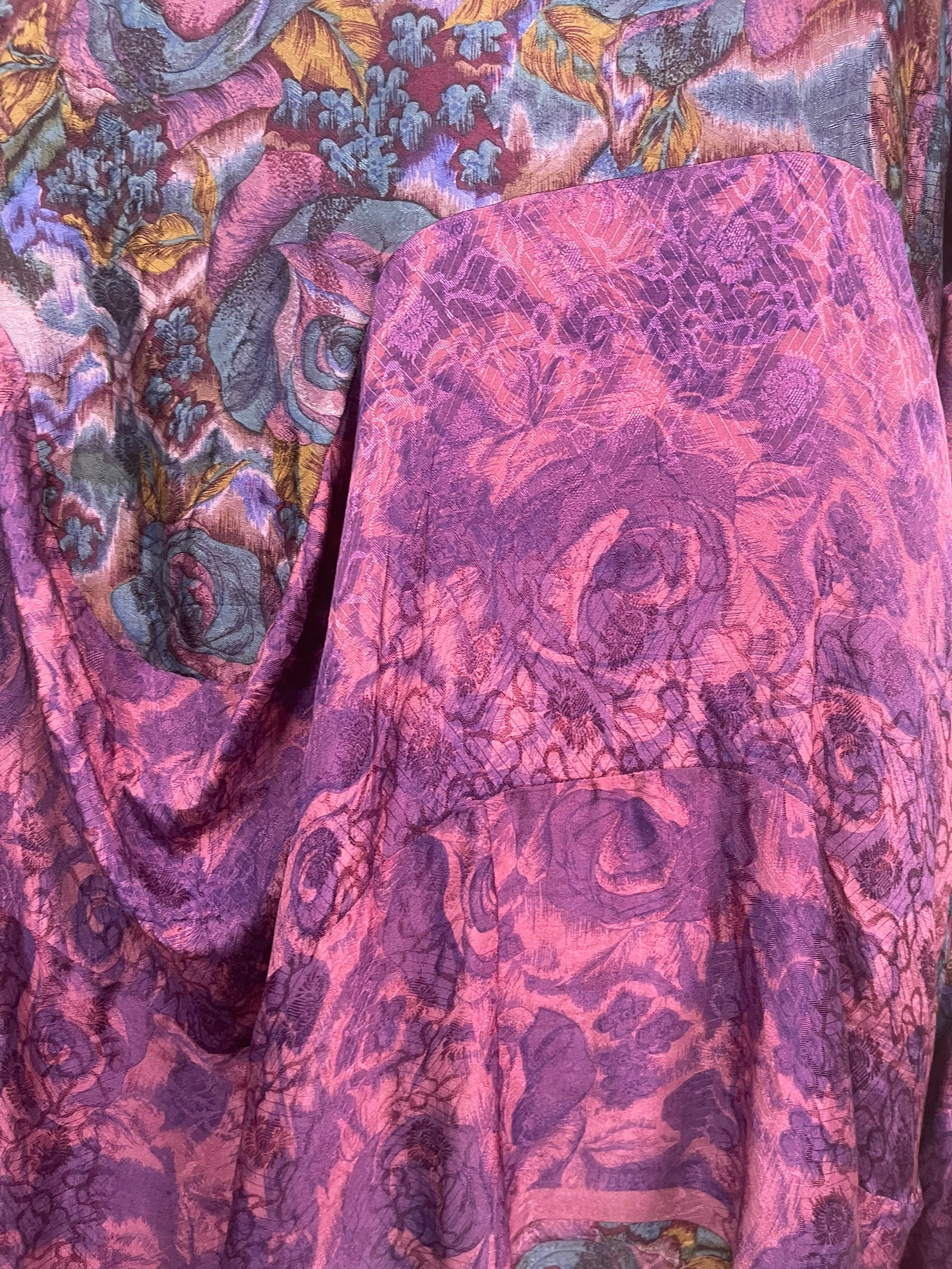 PRC8898 Avatar Pure Silk Sculptural Long Tunic Dress