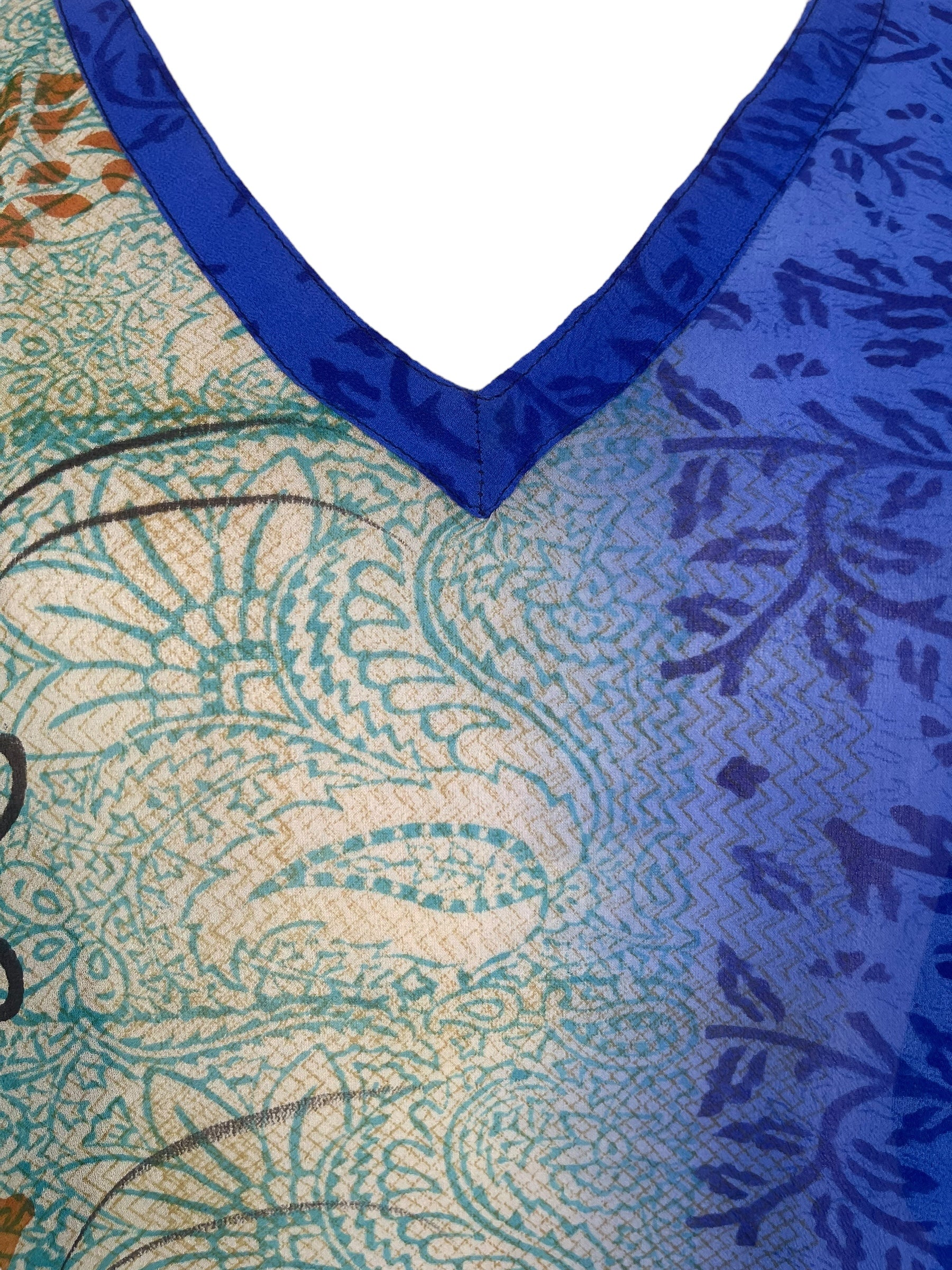 DEEANNS PRG7861 Sheer Avatar Pure Silk Long Tunic with Side Ties