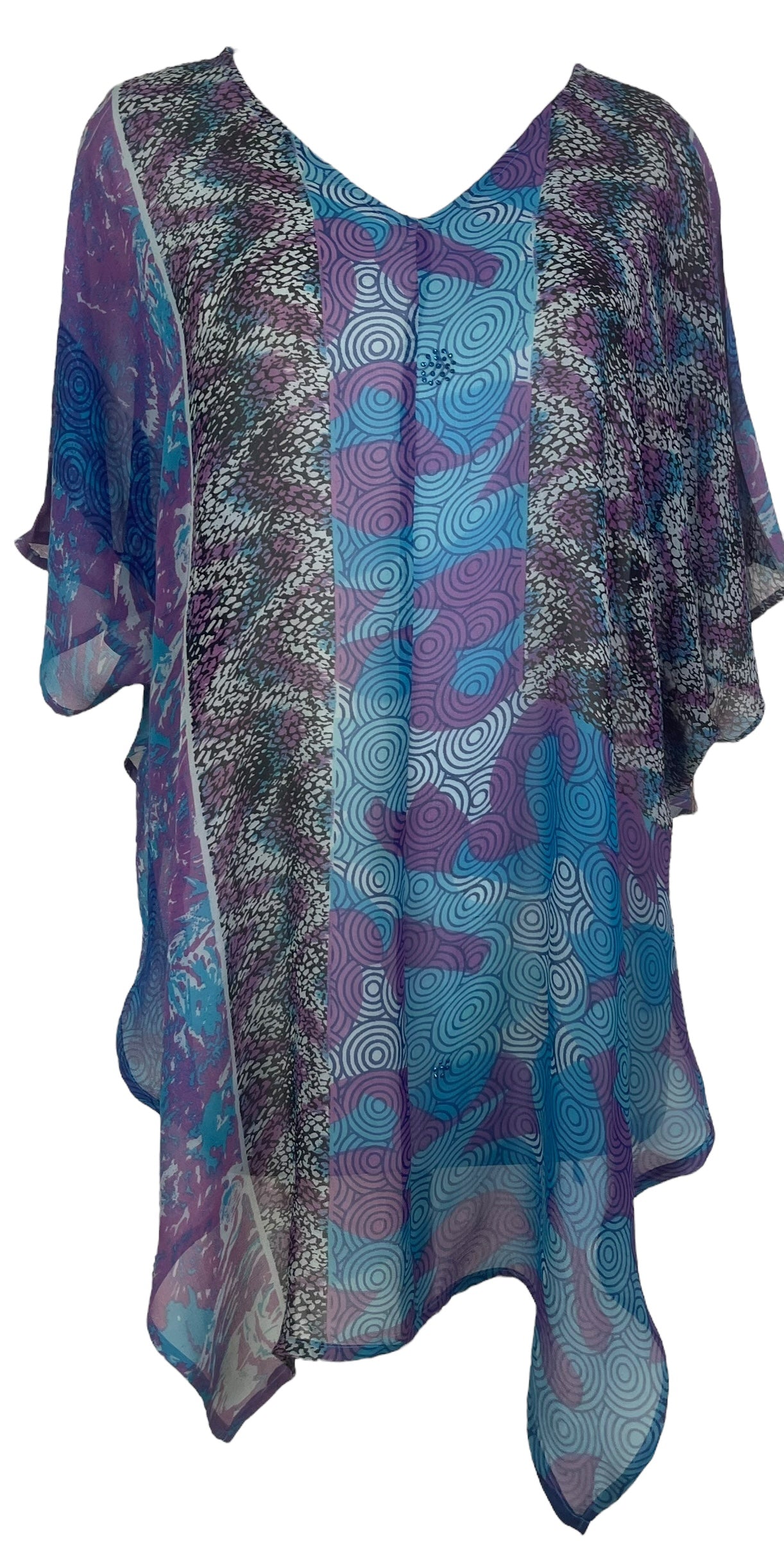 PRG8123 Sheer Wabi Sabi Pure Silk Waterfall Top