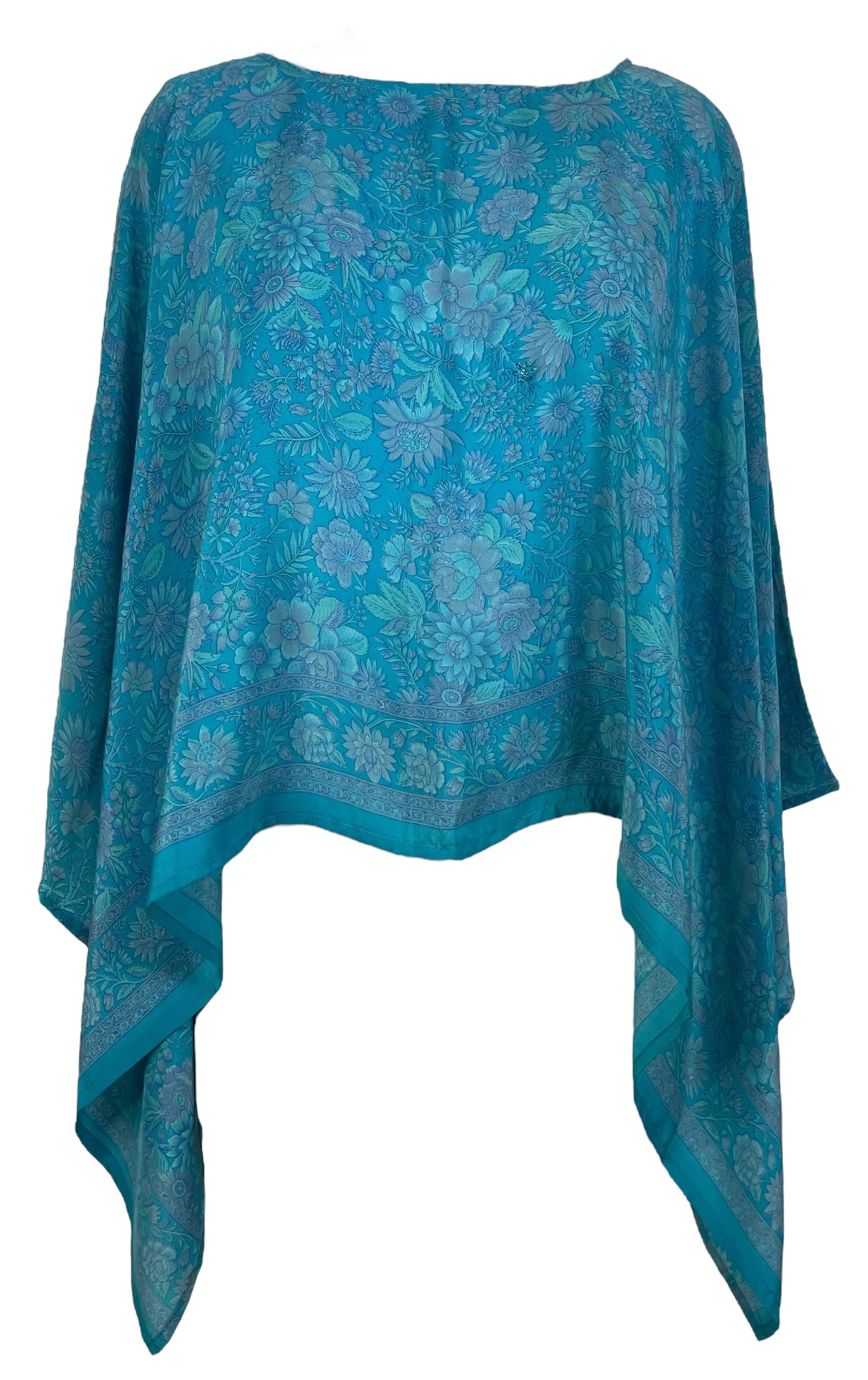 PRC7547 Avatar Pure Silk Capelet Poncho