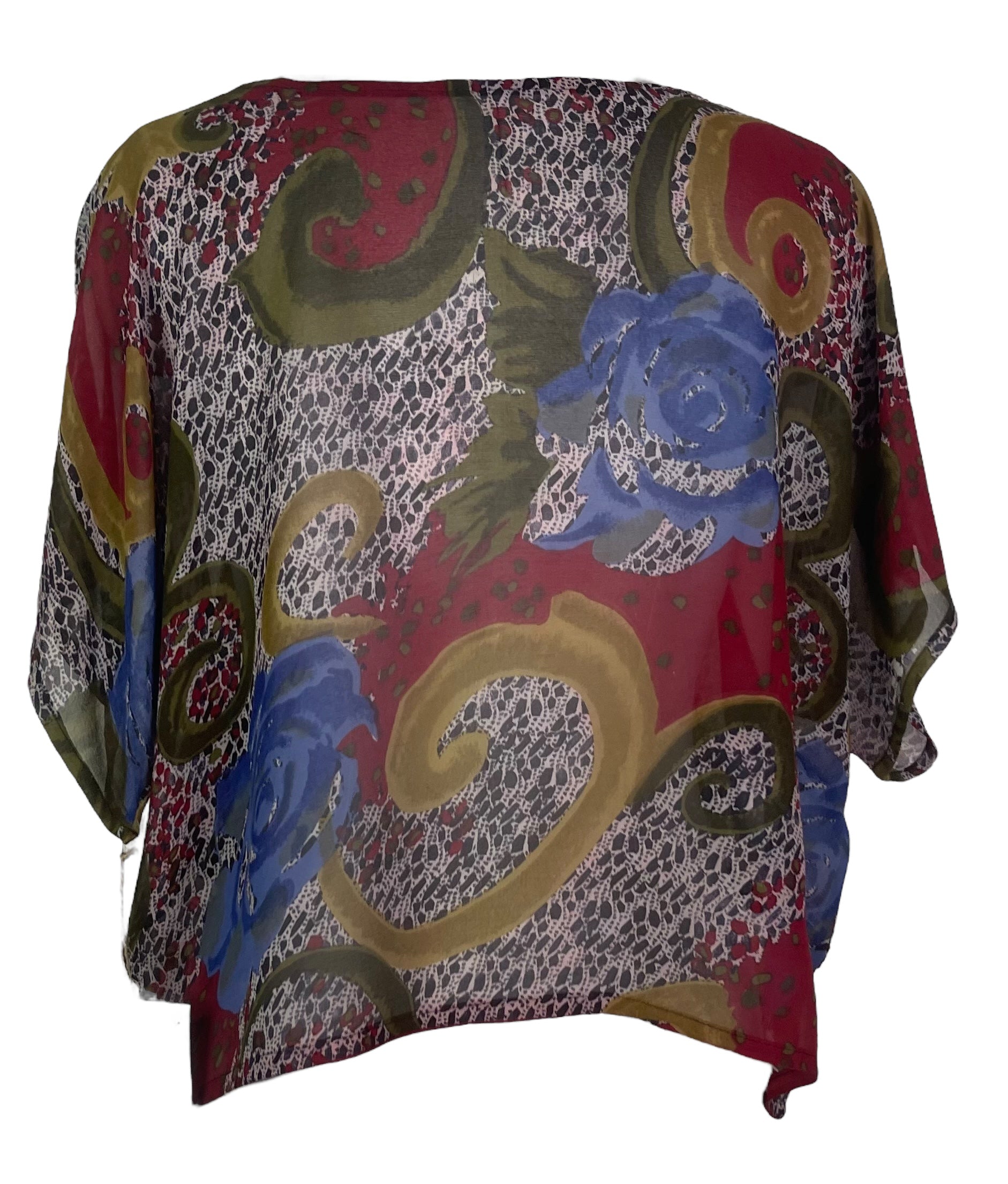 PRG7830 Sheer Avatar Pure Silk Boxy Top