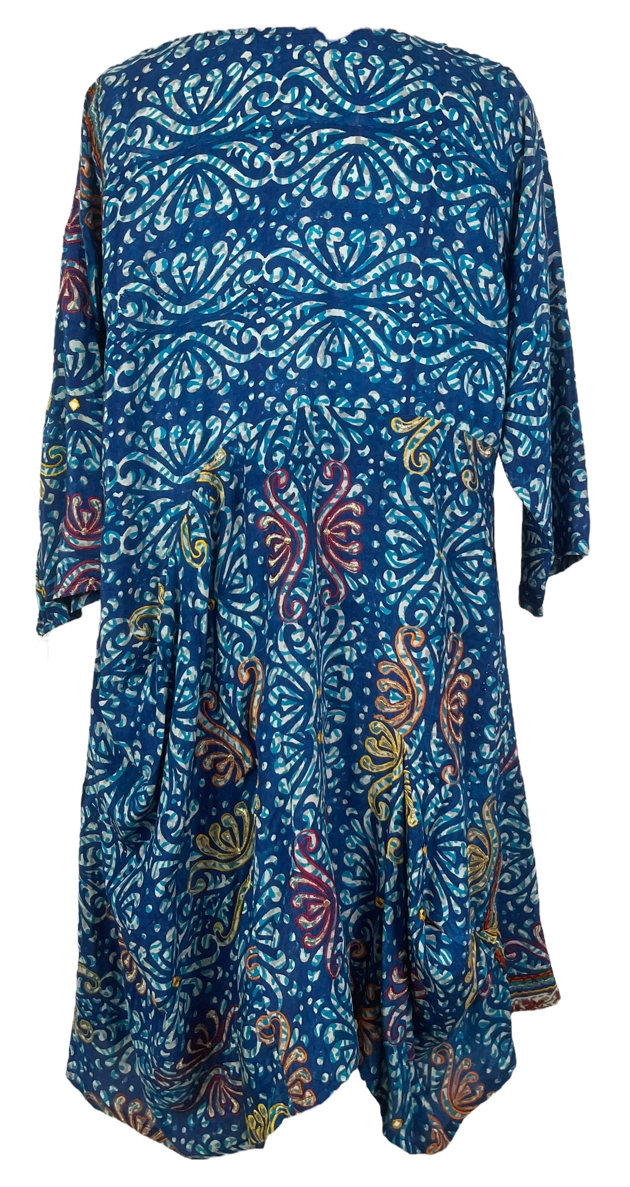 PRC7820 Avatar Pure Silk Sculptural Long Tunic Dress