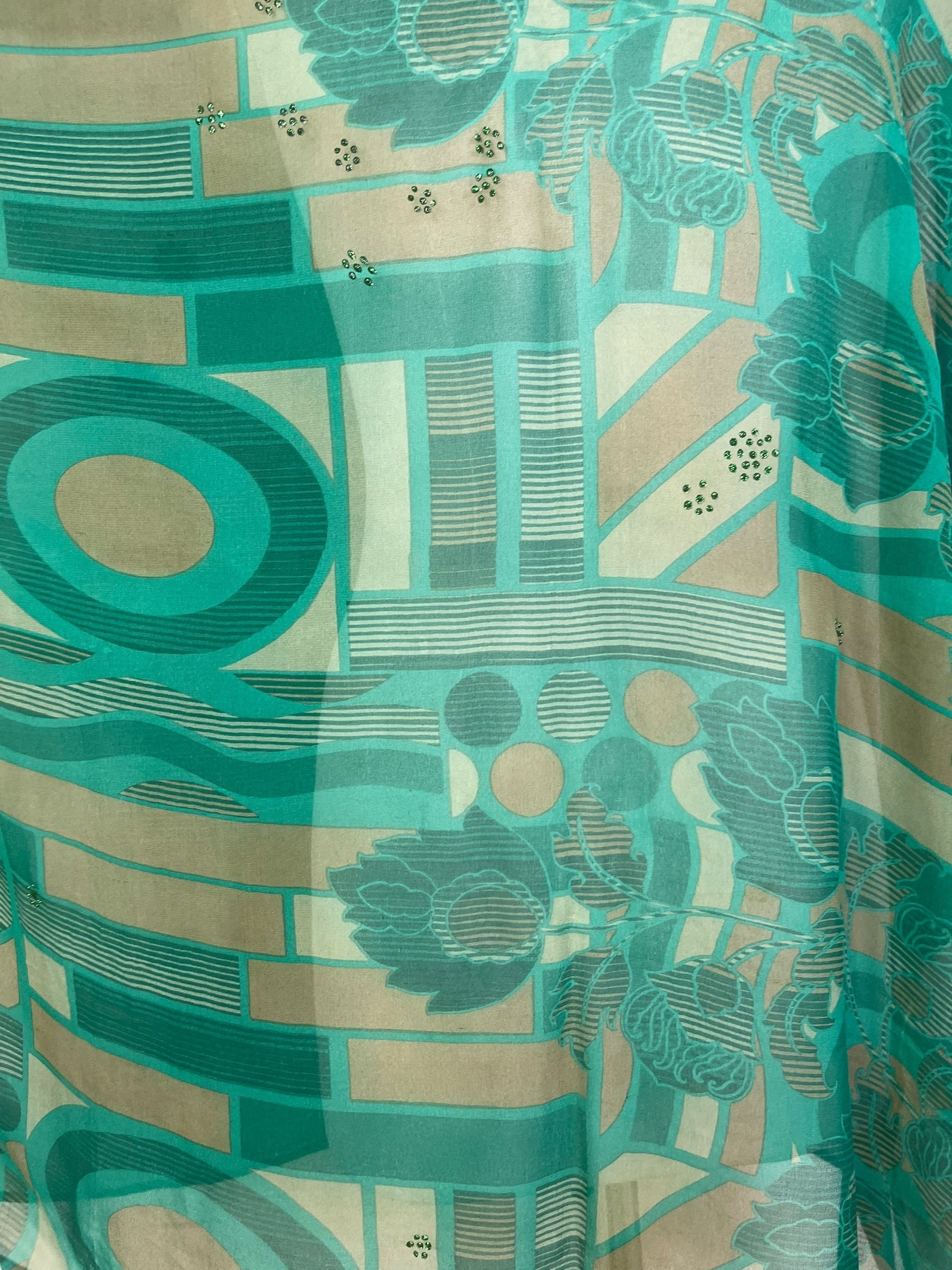 PREVIEW PRG8047 Sheer Avatar Pure Silk Short Kaftan Tunic with Slits by FEBRUARY2026 – Handmade ethical Short Kaftan from sariKNOTsari using upcycled silk. Designed in Canada for travel and slow fashion, loved from Toronto to LA to Sydney.