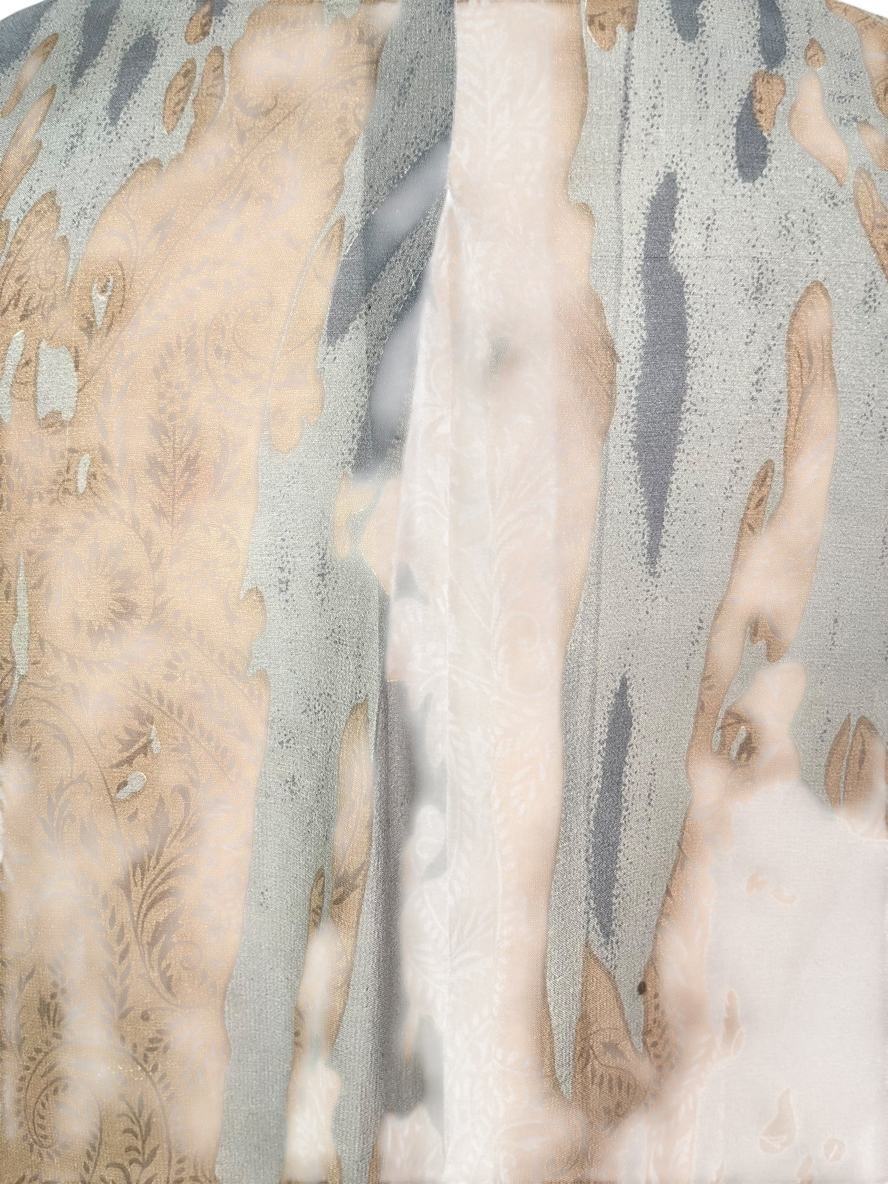 PREVIEW PRG8476 Sheer Wabi Sabi Pure Silk Self Pocket Tunic Dress by FEBRUARY2026 – Handmade ethical Self Pocket Tunic from sariKNOTsari using upcycled silk. Designed in Canada for travel and slow fashion, loved from Toronto to LA to Sydney.