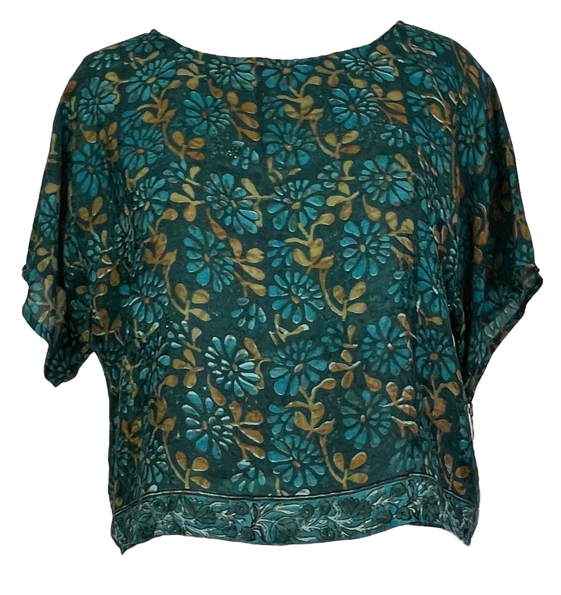 PRC5646 Wabi Sabi Pure Silk Boxy Top