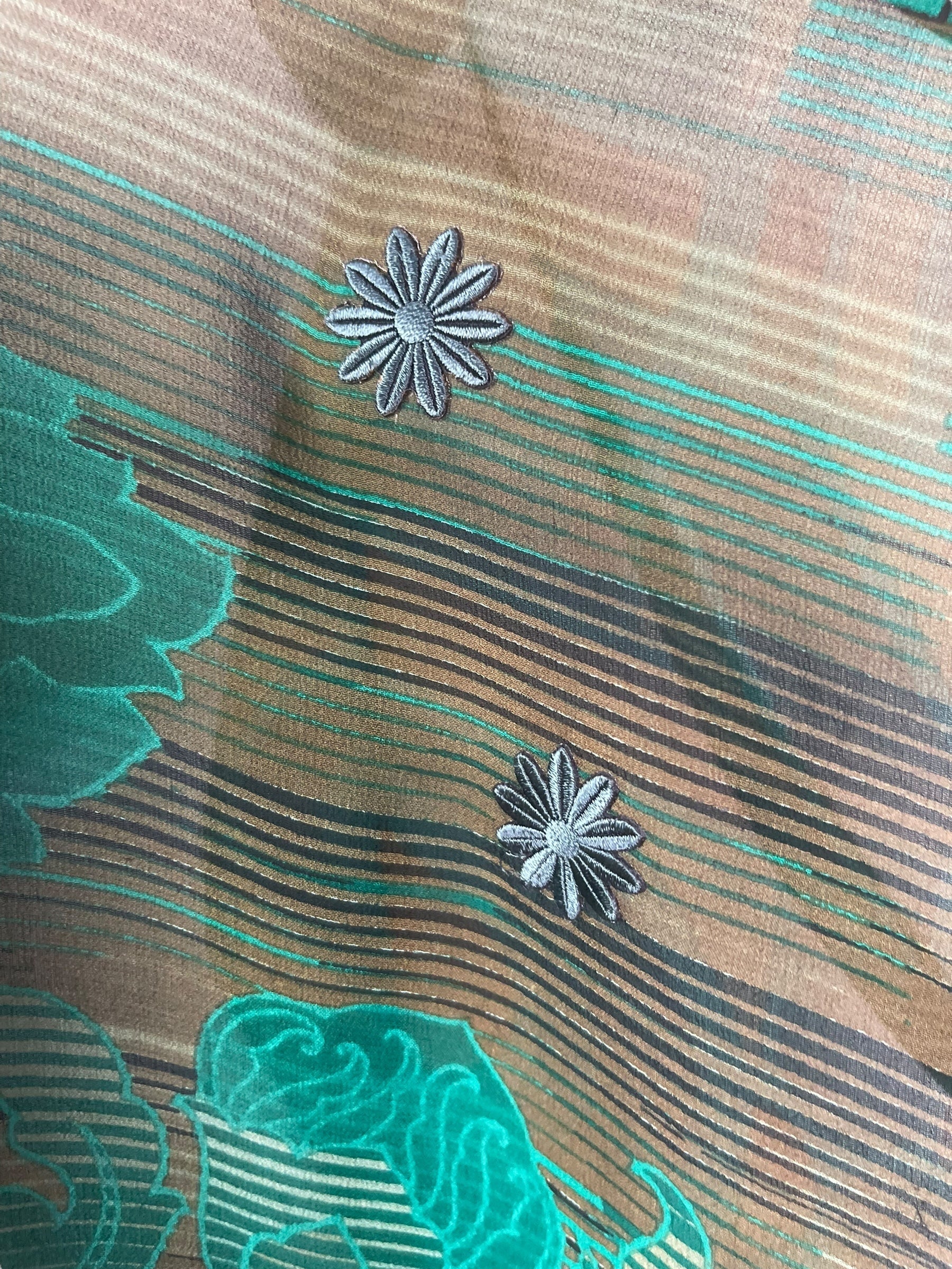 PREVIEW PRG8047 Sheer Avatar Pure Silk Short Kaftan Tunic with Slits by FEBRUARY2026 – Handmade ethical Short Kaftan from sariKNOTsari using upcycled silk. Designed in Canada for travel and slow fashion, loved from Toronto to LA to Sydney.