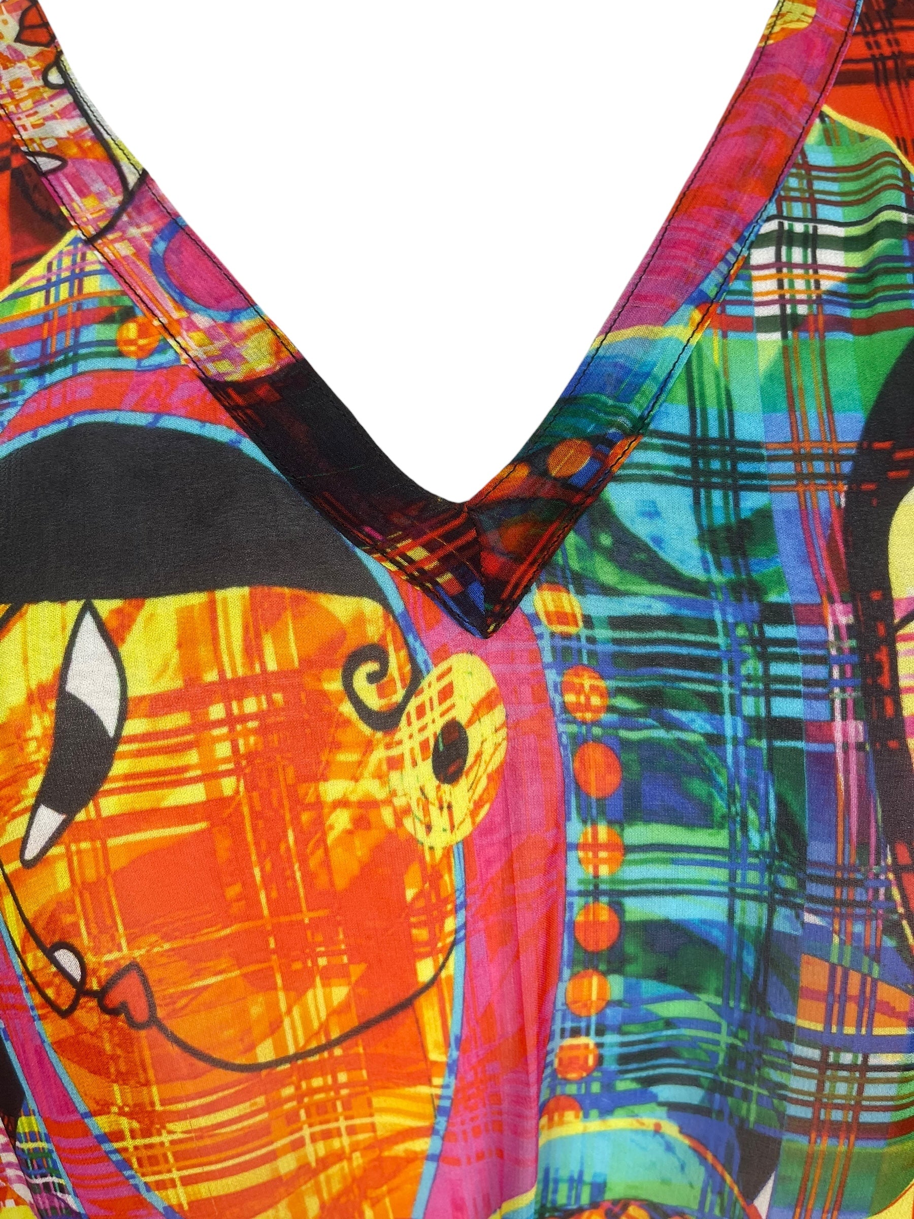 PREVIEW PRG8589 Sheer Avatar Pure Silk Short Kaftan Tunic with Slits