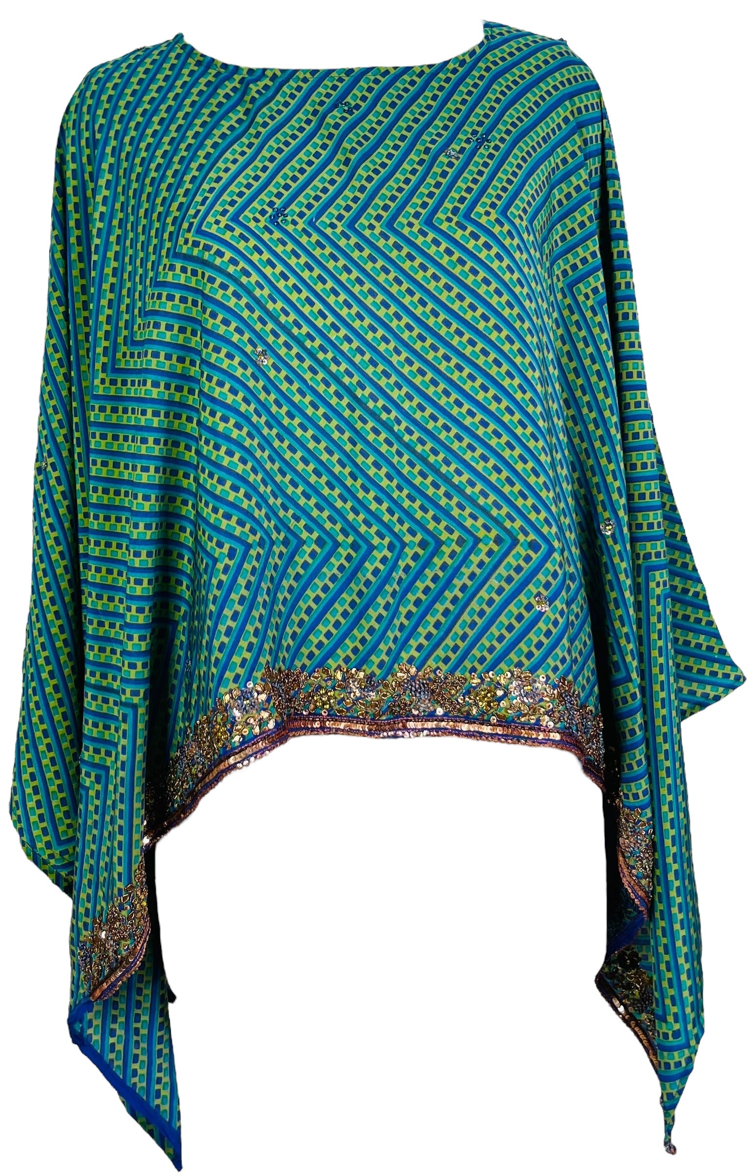 PRC6571B Avatar Pure Silk Capelet Poncho