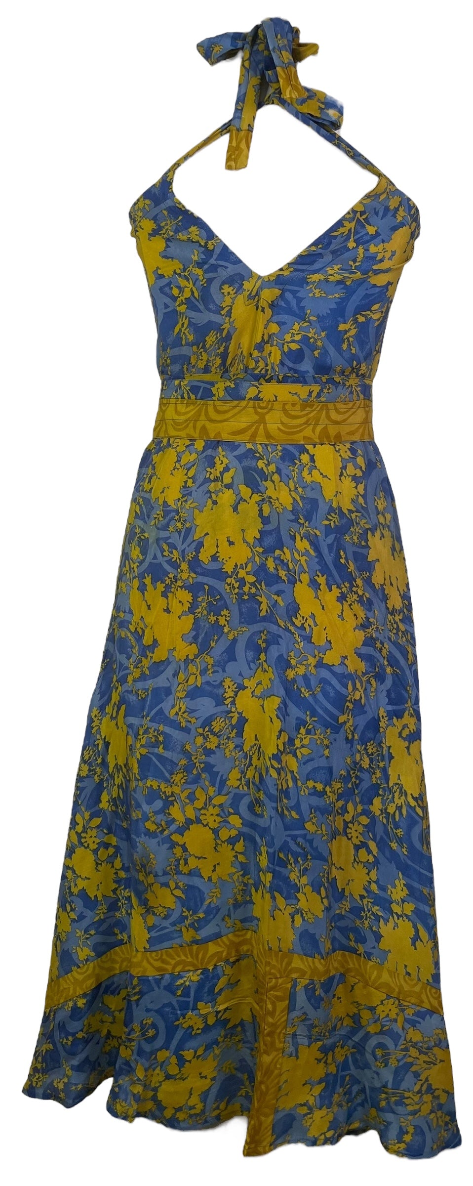 PRC7683 Wabi Sabi Pure Silk Maxi Dress with Belt