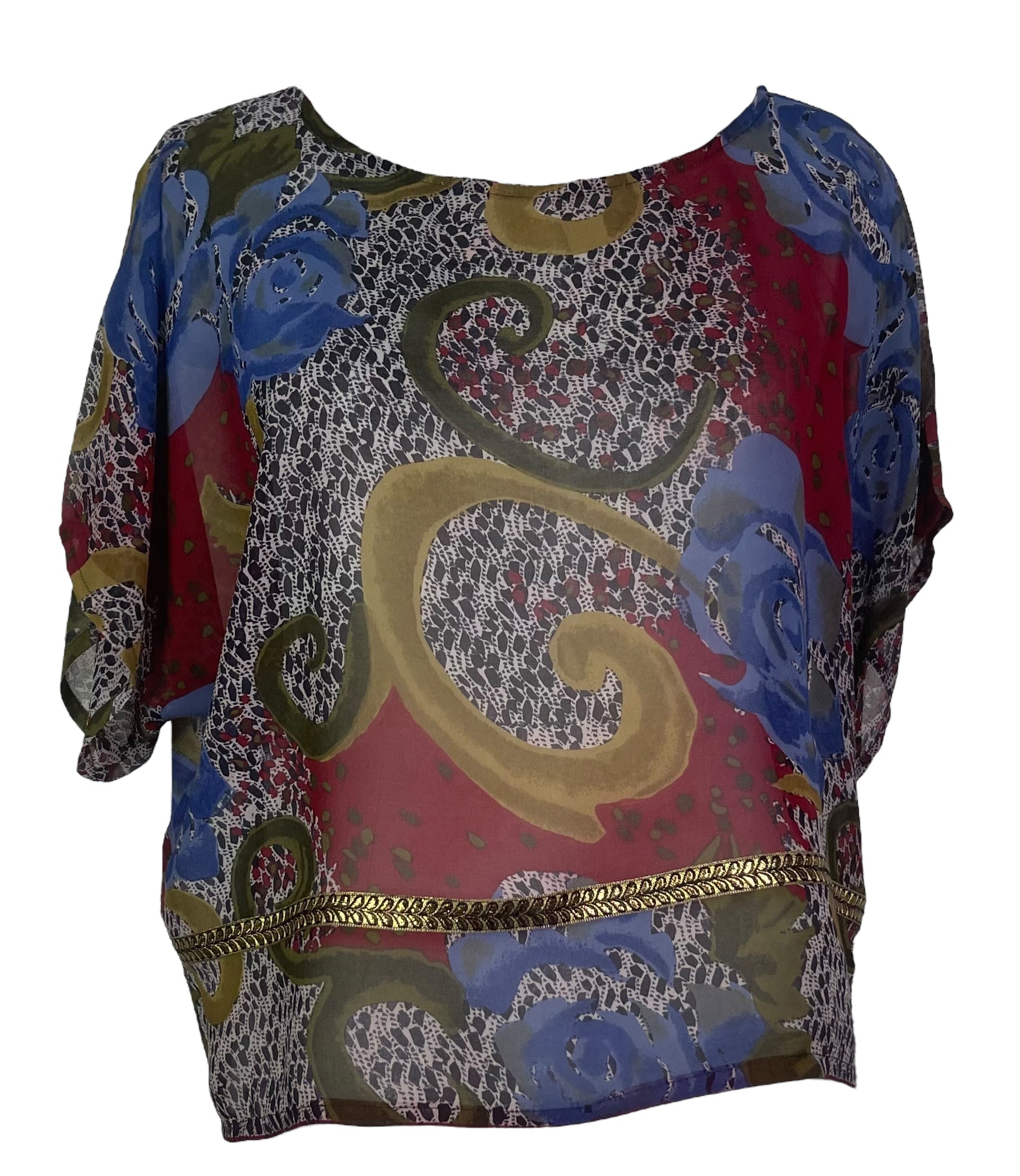 PRG7830 Sheer Avatar Pure Silk Boxy Top