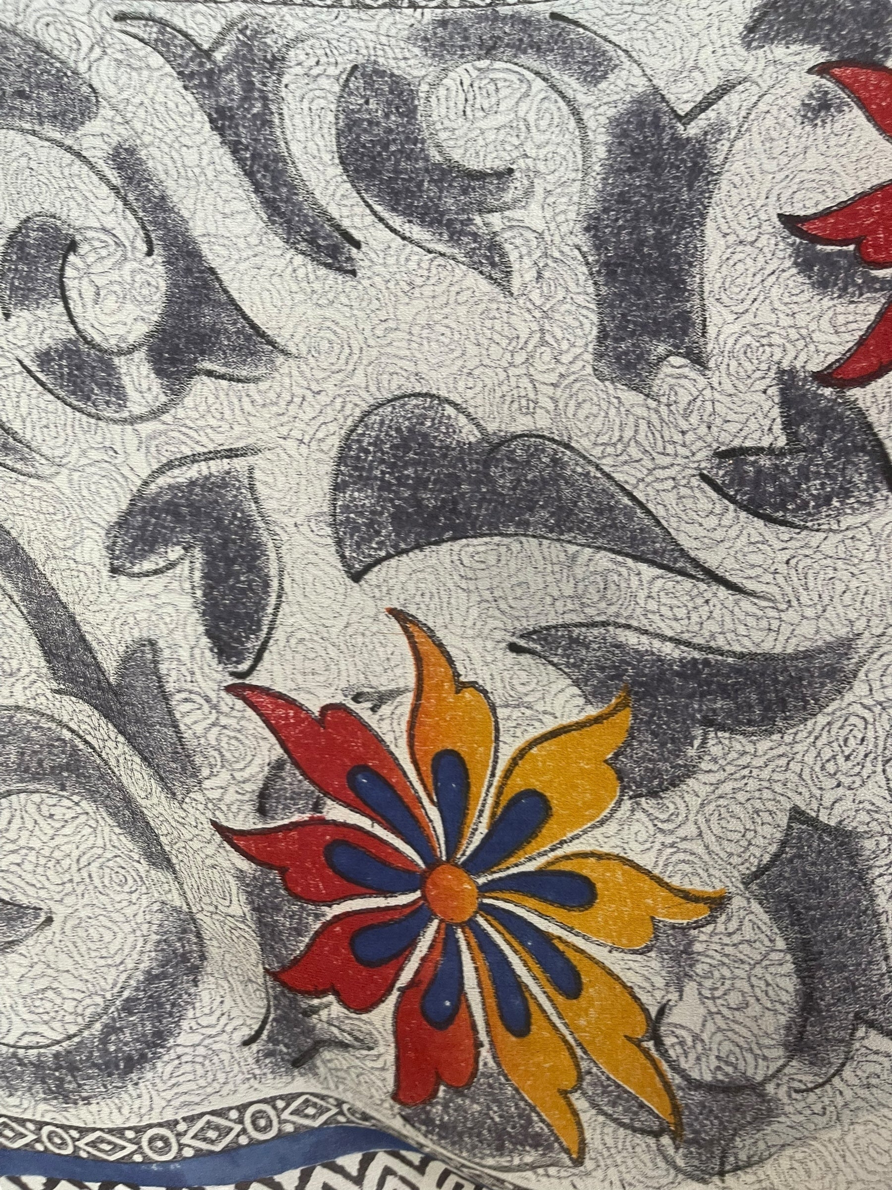 PRG7576 Sheer Avatar Pure Silk Kimono-Sleeved Top