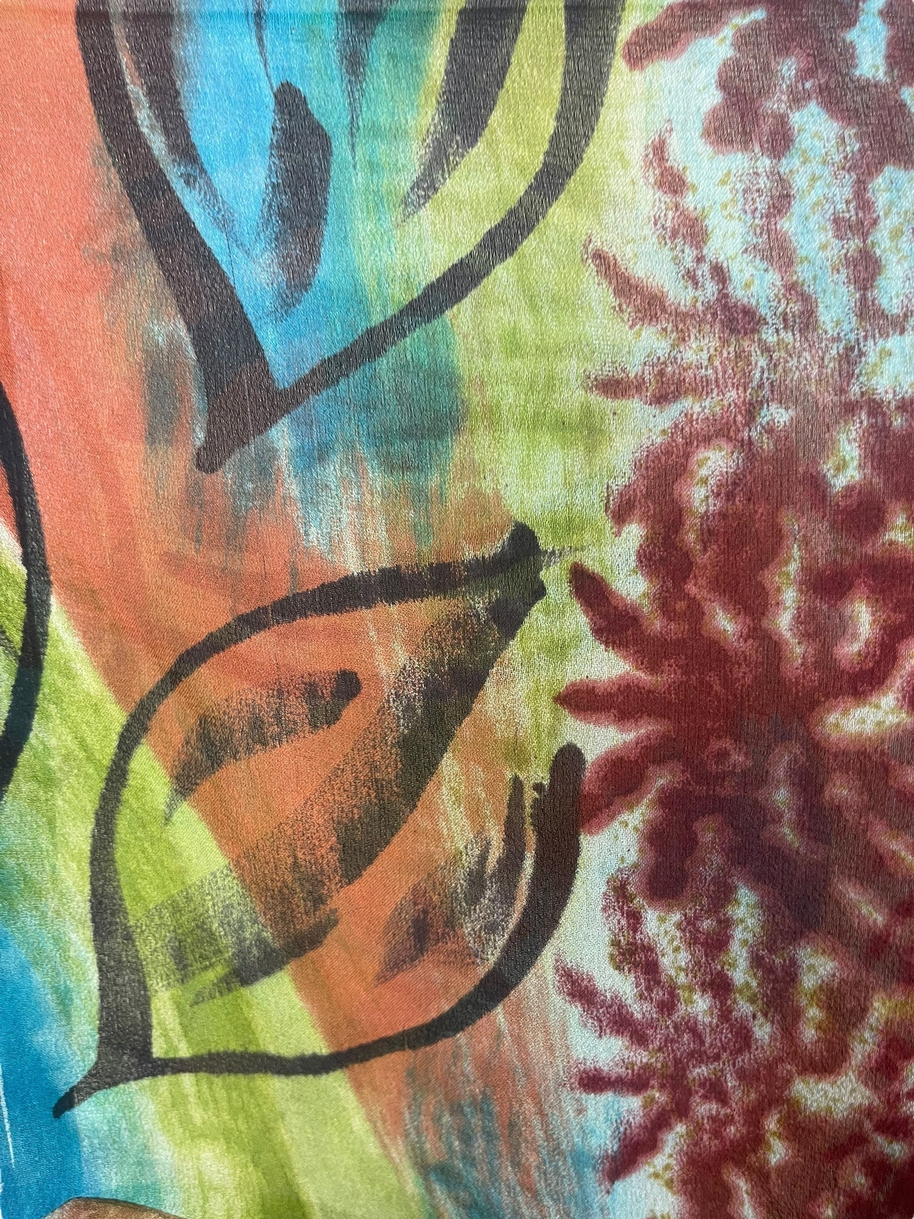 PREVIEW PRG7570 Sheer Avatar Pure Silk Side Slit Top by DECEMBER2025 – Handmade ethical Side Slit Top from sariKNOTsari using upcycled silk. Designed in Canada for travel and slow fashion, loved from Toronto to LA to Sydney.