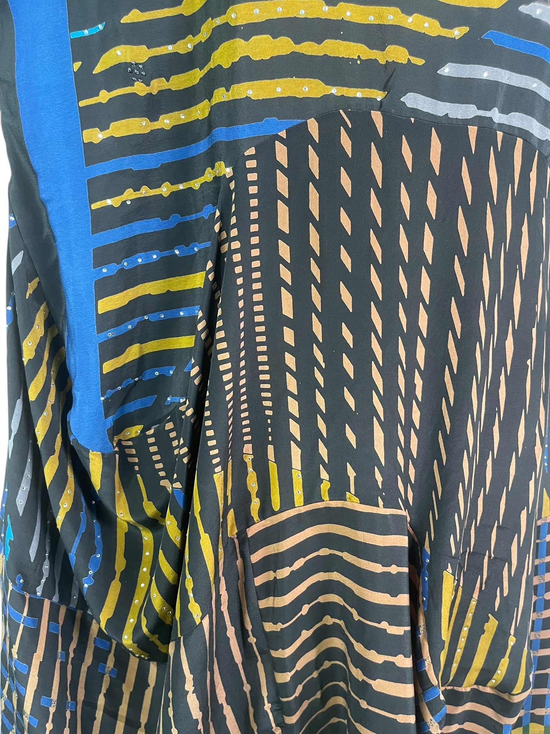 PRC7977 Avatar Pure Silk Sculptural Long Tunic Dress