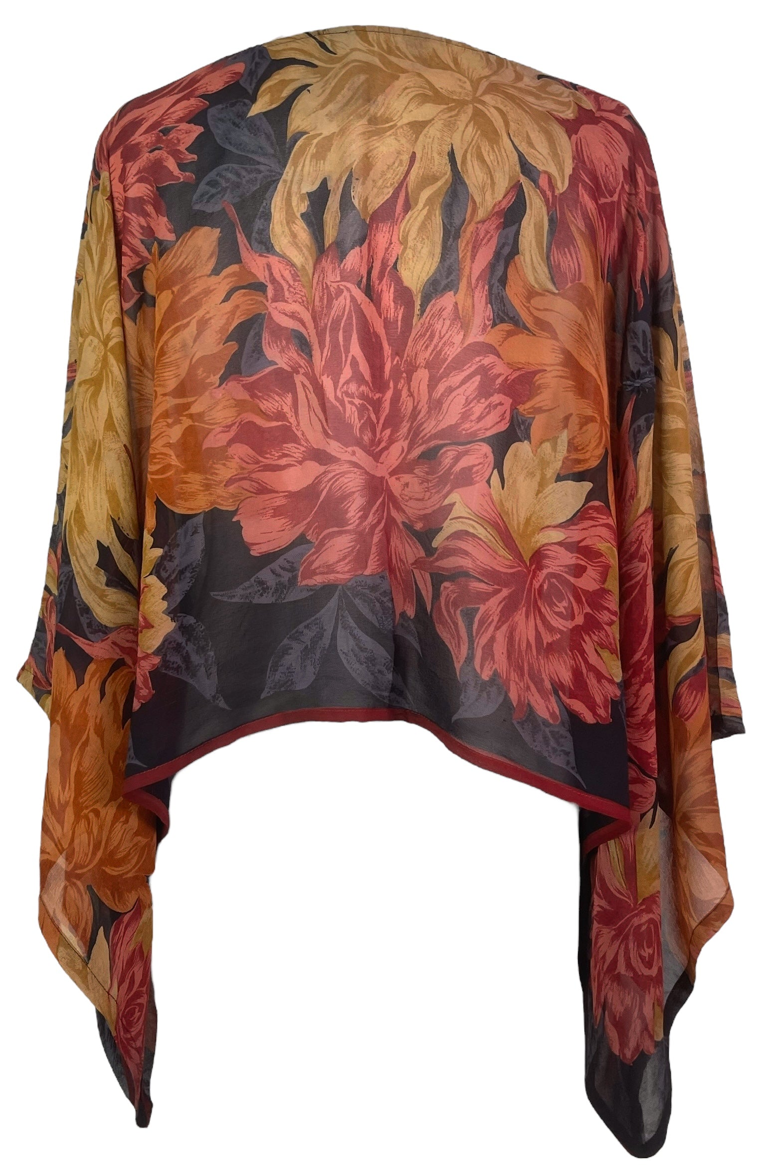 PREVIEW PRG8169 Sheer Wabi Sabi Pure Silk Kimono-Sleeved Top by DECEMBER2025 – Handmade ethical Kimono Top from sariKNOTsari using upcycled silk. Designed in Canada for travel and slow fashion, loved from Toronto to LA to Sydney.