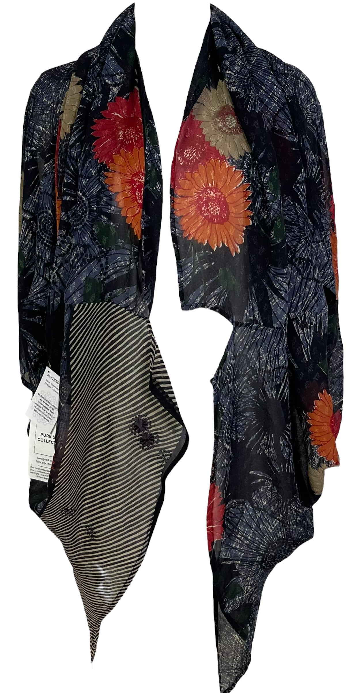 PRG7265 Sheer Wabi Sabi Pure Silk Cardigan