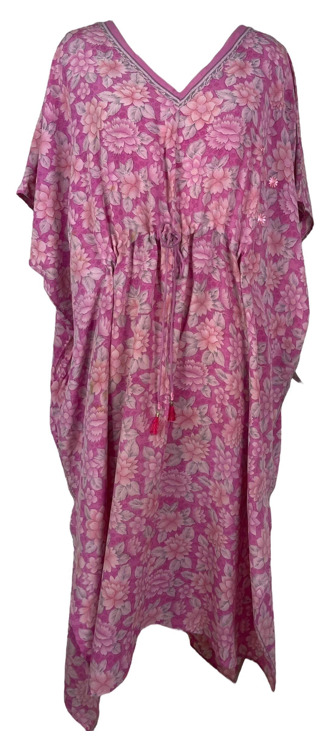 PRC7603 Wabi Sabi Pure Silk Maxi Kaftan