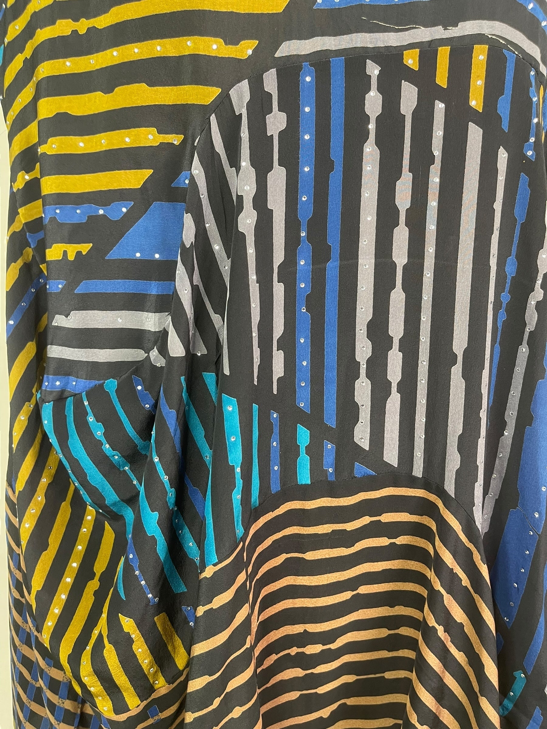 PRC7977 Avatar Pure Silk Sculptural Long Tunic Dress