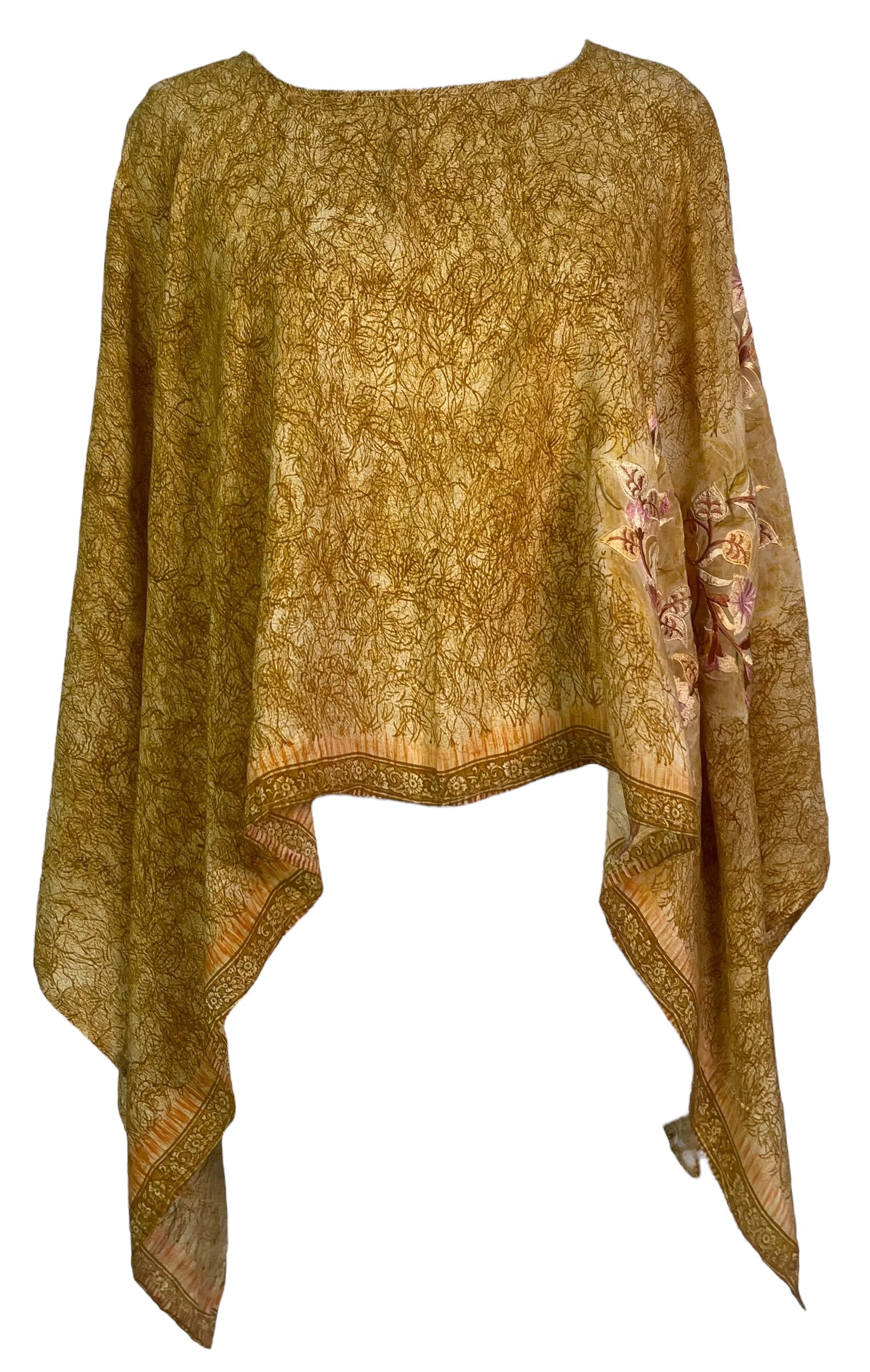 PRC7769 Avatar Pure Silk Capelet Poncho