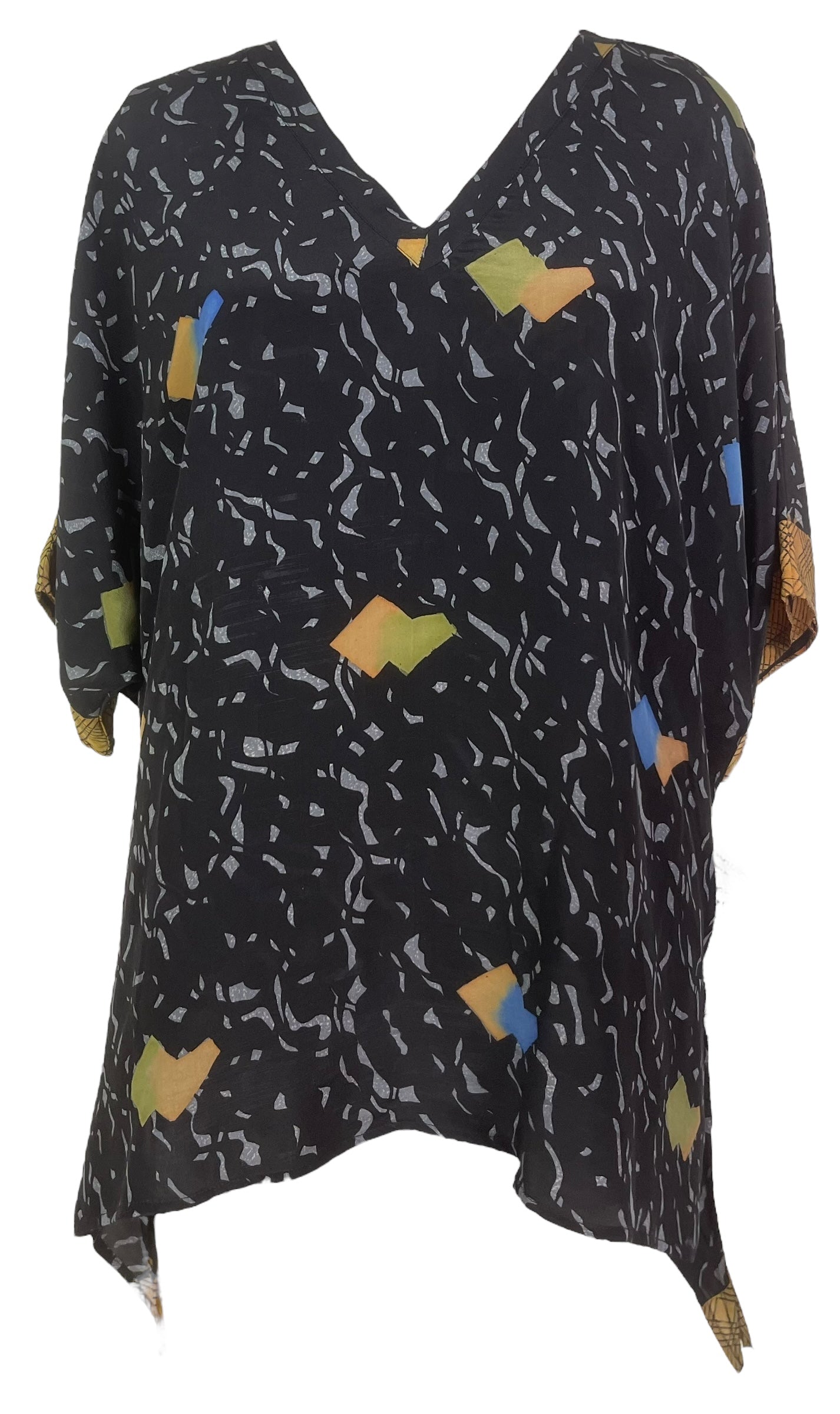 PRC8090 Avatar Pure Silk Long Tunic with Side Ties