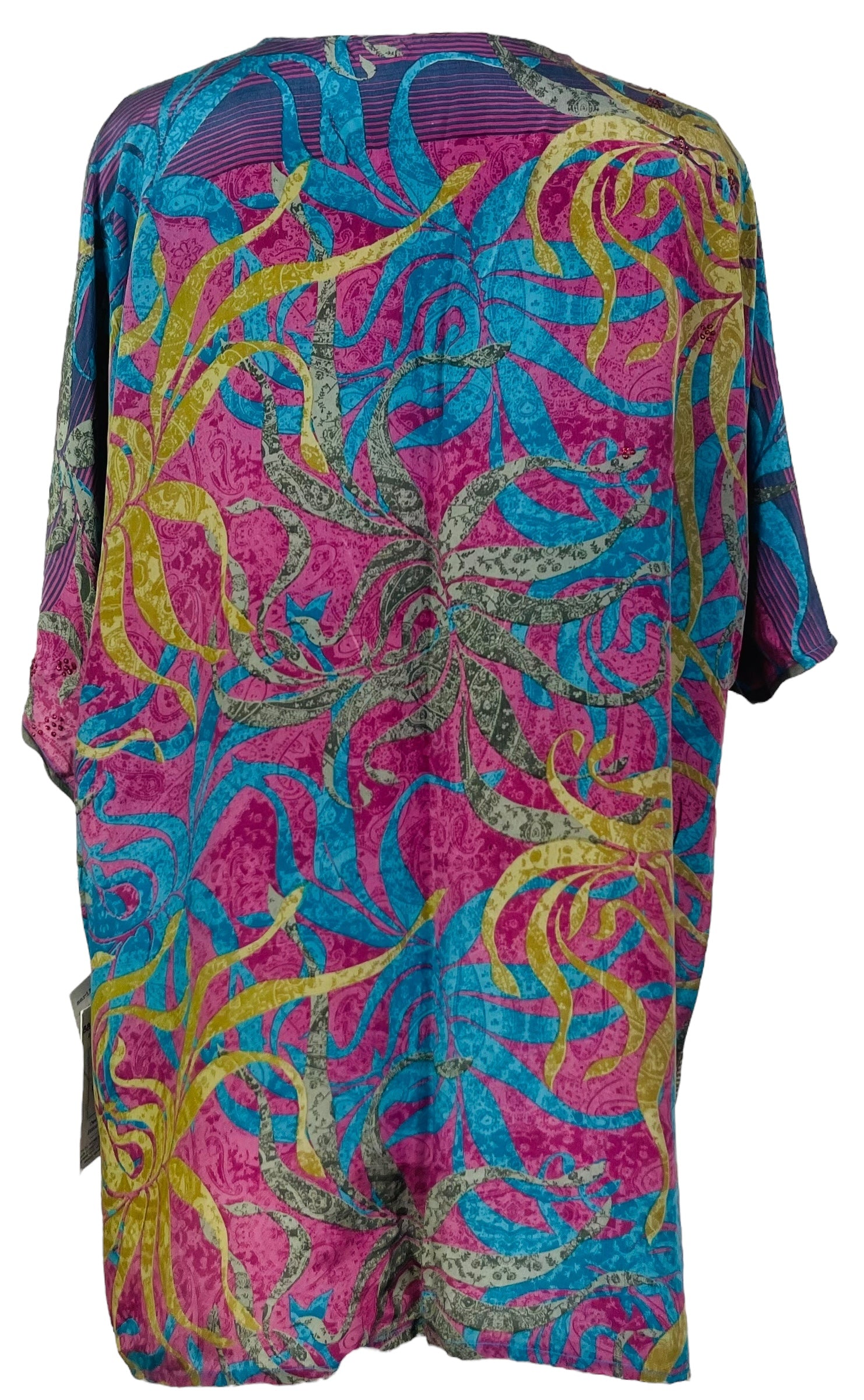 PRC7510 Avatar Pure Silk Kimono-Sleeved Jacket with Belt