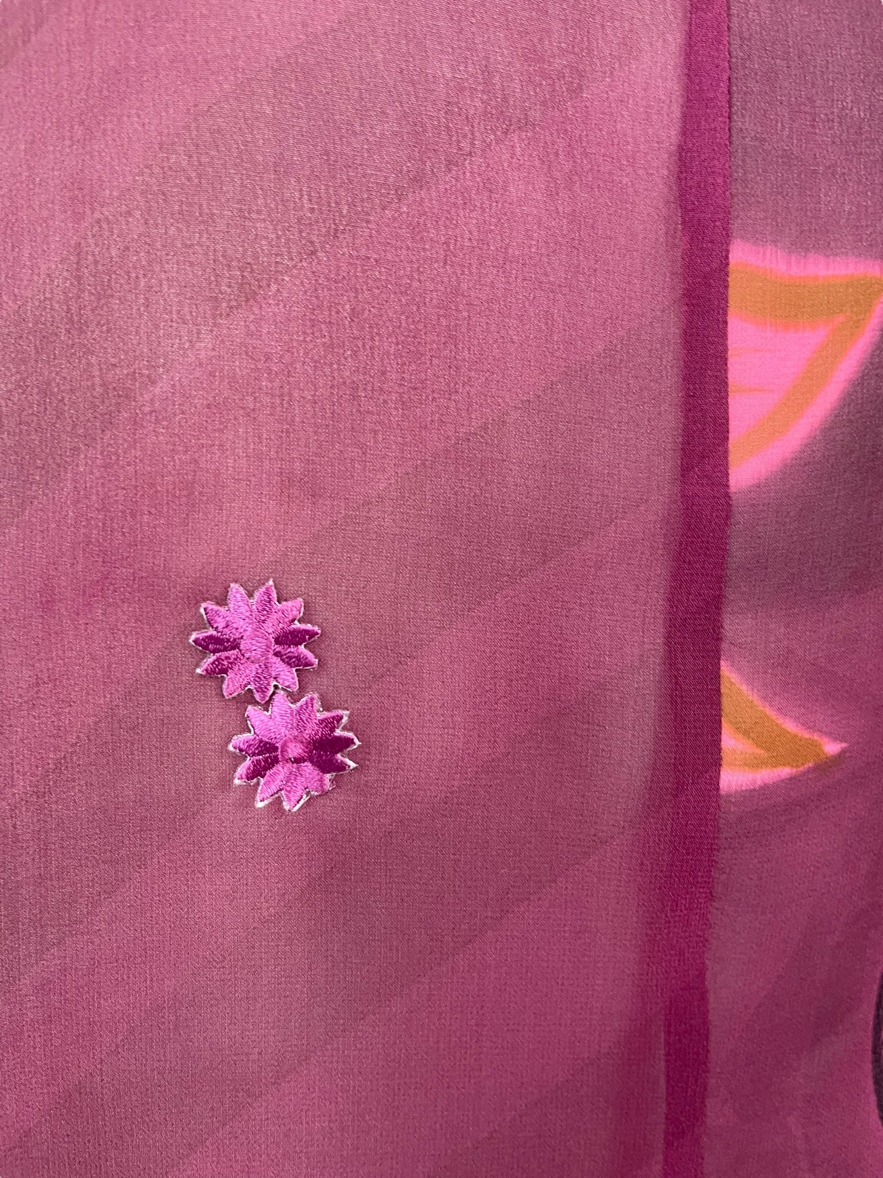 PRG7568 Sheer Avatar Pure Silk Waterfall Top