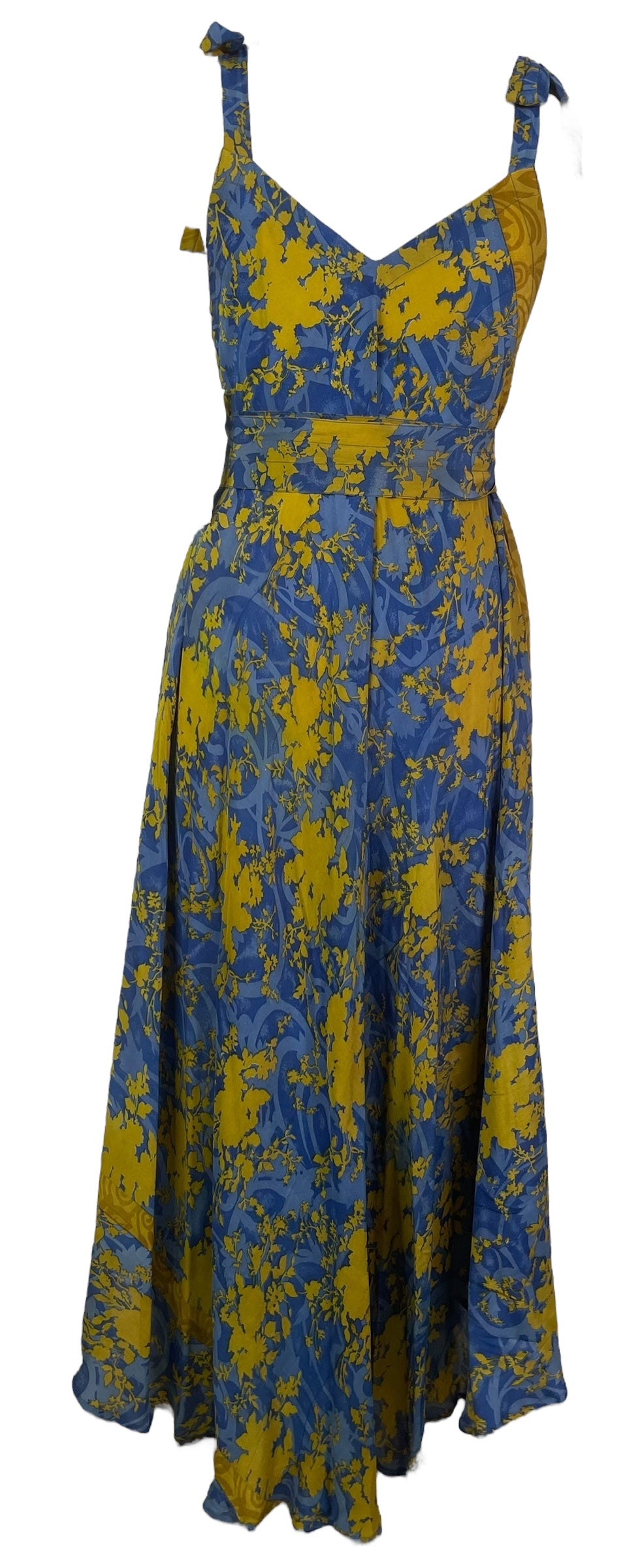 PRC7683 Wabi Sabi Pure Silk Maxi Dress with Belt